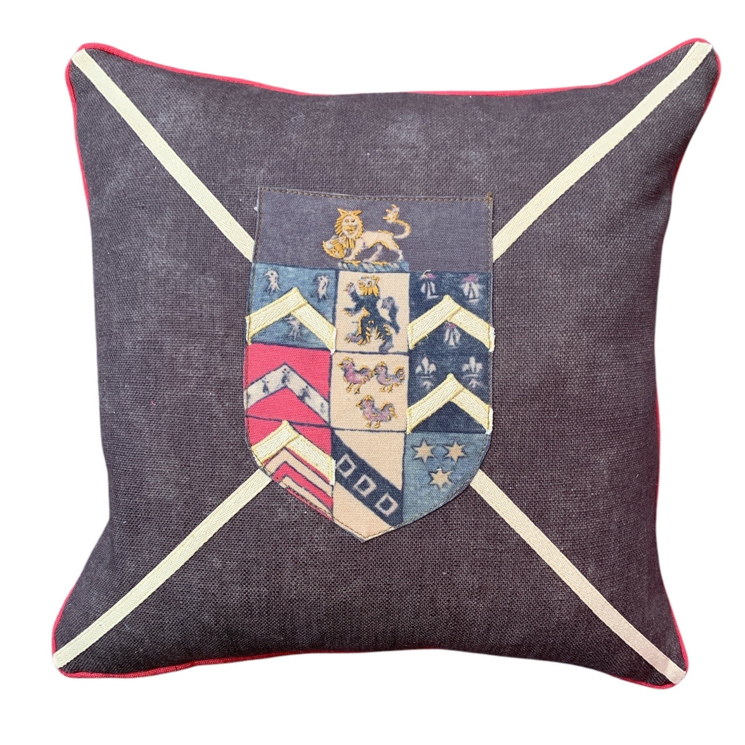 Ancestor Red Crest 45x45cm Decorative Throw Pillow Cover - Perfect for Sofa, Bed, Couch & Home Decor