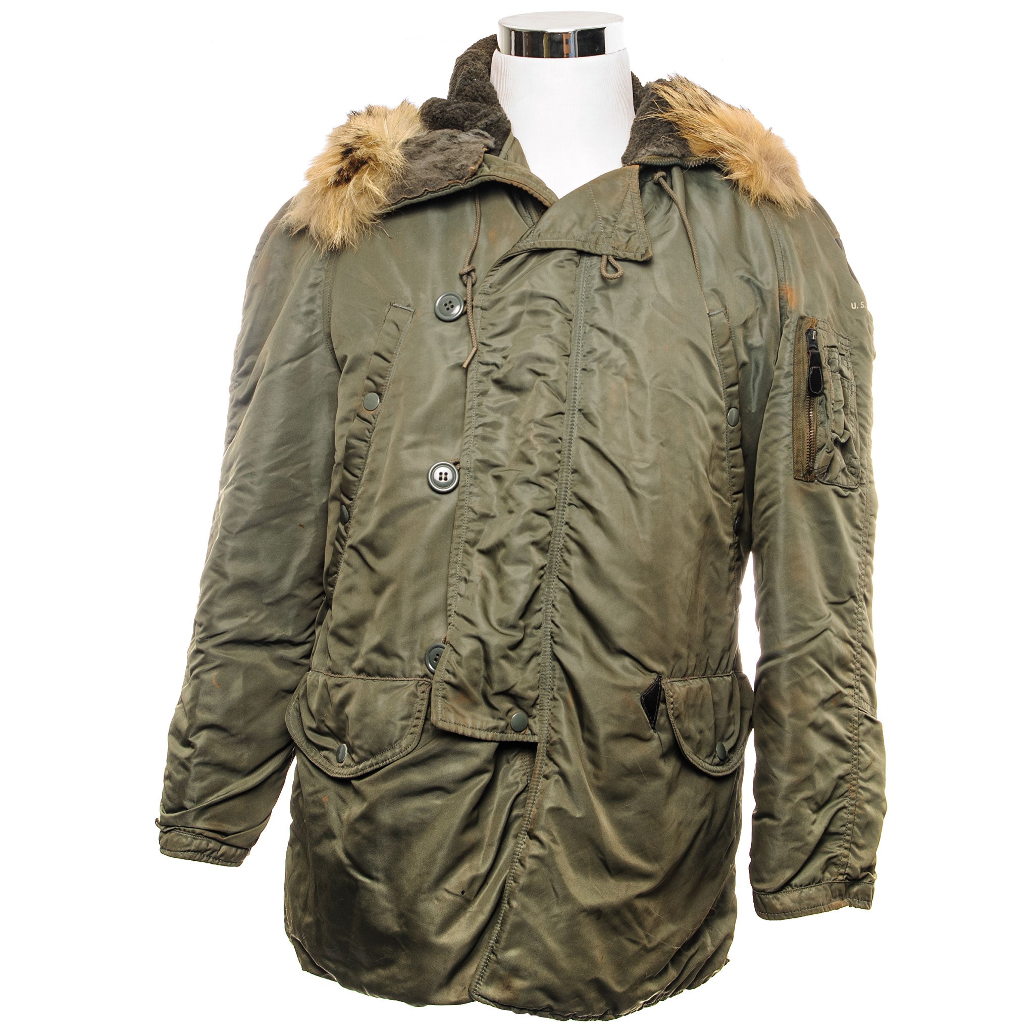 USAF US Air Force Parka Aircrew Jacket Type N-3B N3B 1963 Vintage Cold Weather Jacket - Small Size for Men | Military Outerwear for Winter, Snow & Extreme Cold Conditions