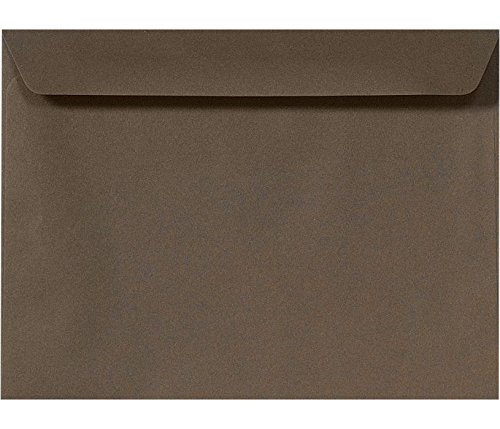 Premium LUXPaper 9x12 Booklet Envelopes - Chocolate Brown (80lb Text Weight, Pack of 500) for Wedding Invitations, Business Correspondence & Mailing Documents