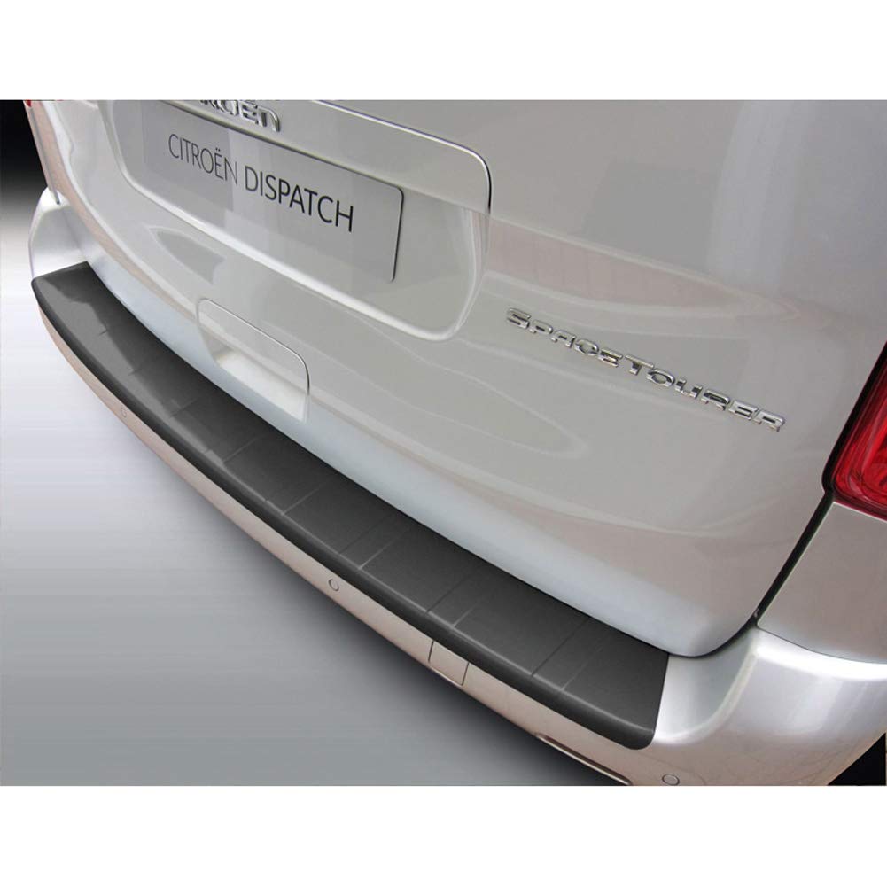 RBP906 Rear Sill Scuff Plate Protector - Black Car Door Sill Guard for Scratch Protection & Interior Decoration (Fits Most Sedans, SUVs, Trucks)