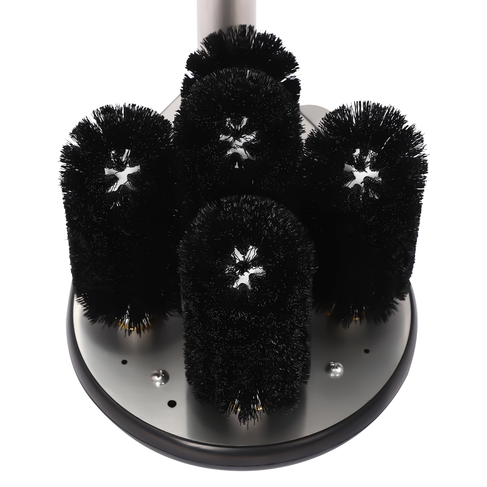 Electric Cup & Bottle Cleaning Brush - 5-Brush Stainless Steel Automatic Glass Washer (1/3 HP) for Wine Glasses, Mugs & Water Bottles | Perfect for Bars, Restaurants & Home Kitchen Use (Silver & Black)
