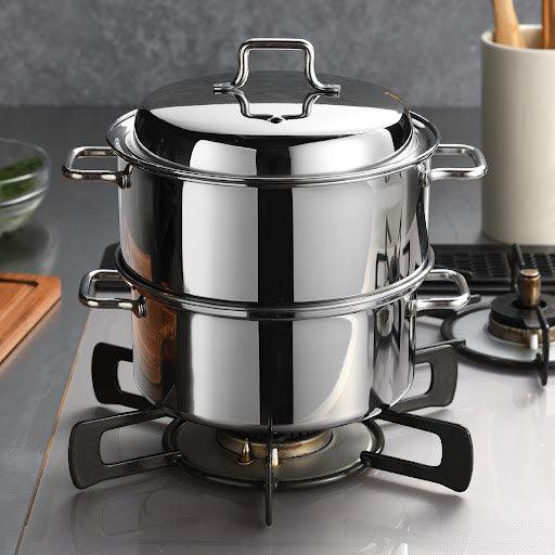 Premium Compact Stainless Steel Steamer Basket for Healthy Cooking - Perfect for Vegetables, Dumplings & Seafood | Fits Most Pots & Pans | BPA-Free Kitchen Essential