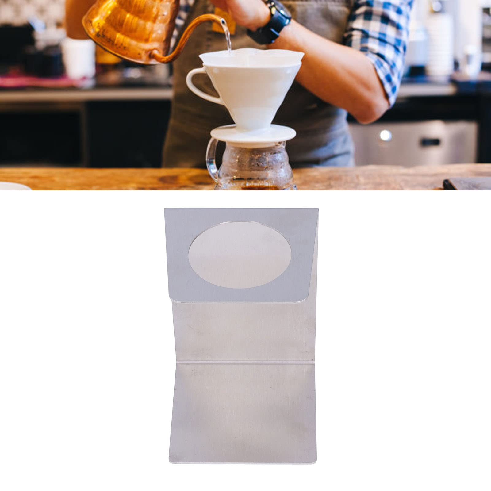 Premium Stainless Steel Pour Over Coffee Stand | Drip Coffee Maker Holder for Coffee Connoisseurs & Enthusiasts | Perfect for Home Brewing, Office Use & Specialty Coffee Shops (Brushed Stainless Steel)