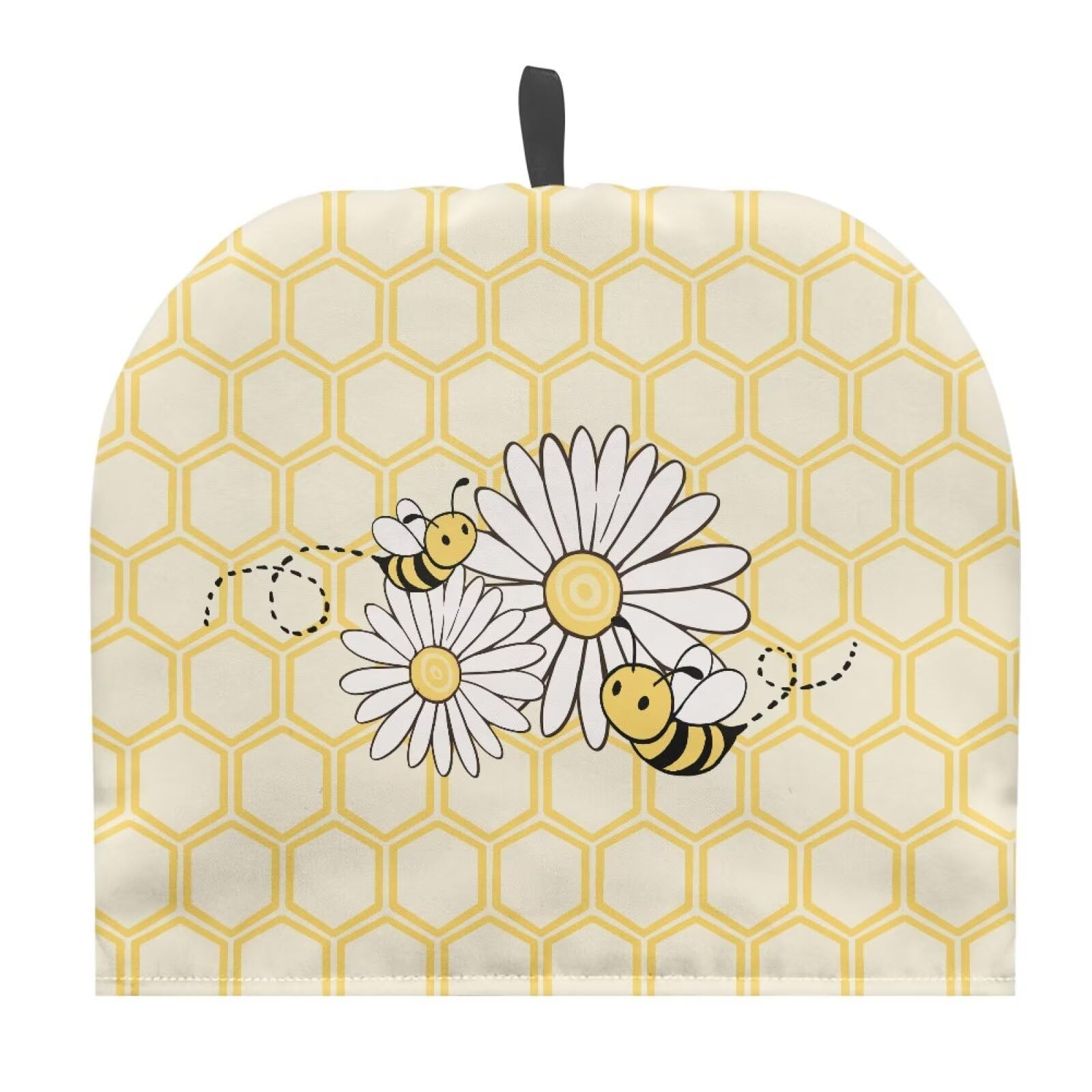 Bee Dust Cover Insulated Tea Cozy for Teapot - Foldable Tea Kettle Cover with Heat Retention for Breakfast & Tea Time - Decorative Kitchen & Coffee Table Accessory - Fade Resistant & Durable - Perfect for Home, Office, and Gifts