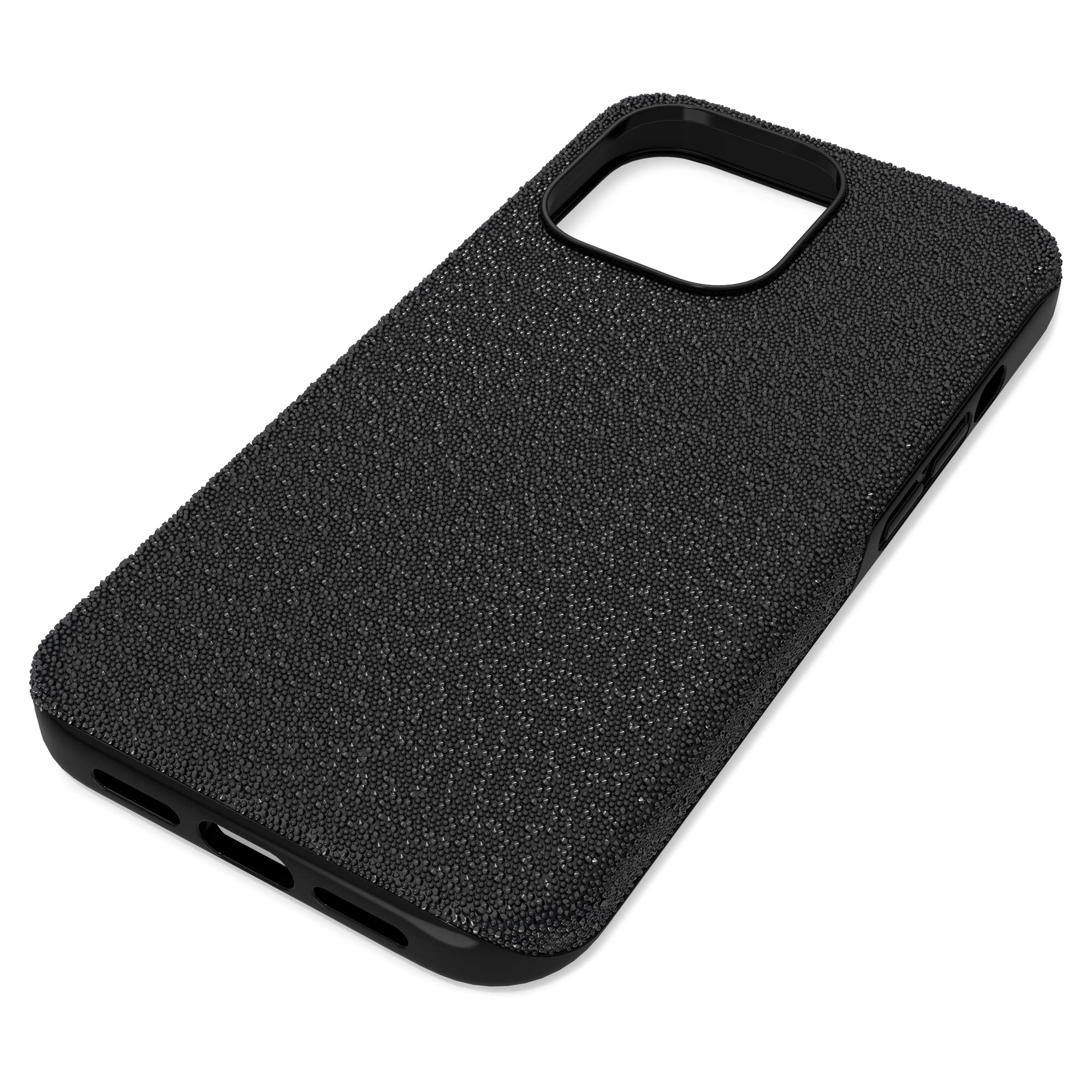 Swarovski Crystal iPhone 13 Pro Case with Protective Bumper - Black Rhinestone Luxury Phone Cover | Perfect for Parties, Weddings & Special Occasions