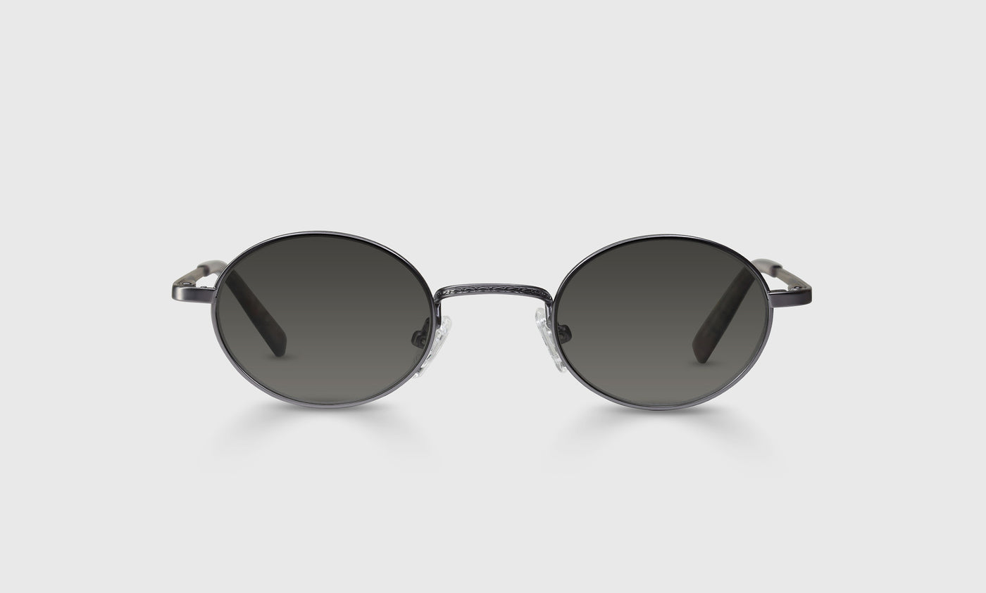 Teddy Color 74 Gunmetal Grey Eyeglass Frames - Lightweight Metal Front & Temples for Men & Women | Perfect for Reading, Work, and Everyday Wear
