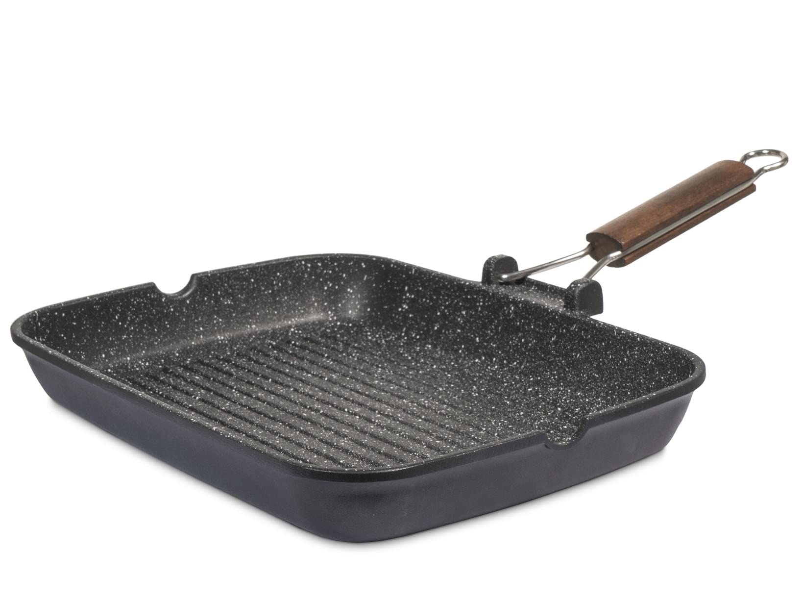 H&H 885535 Slim Fit Sandwich Maker - 35 x 25 cm Stone Cooking Surface, Stainless Steel in Anthracite/White - Perfect for Breakfast, Quick Lunches & Snacks at Home or Office