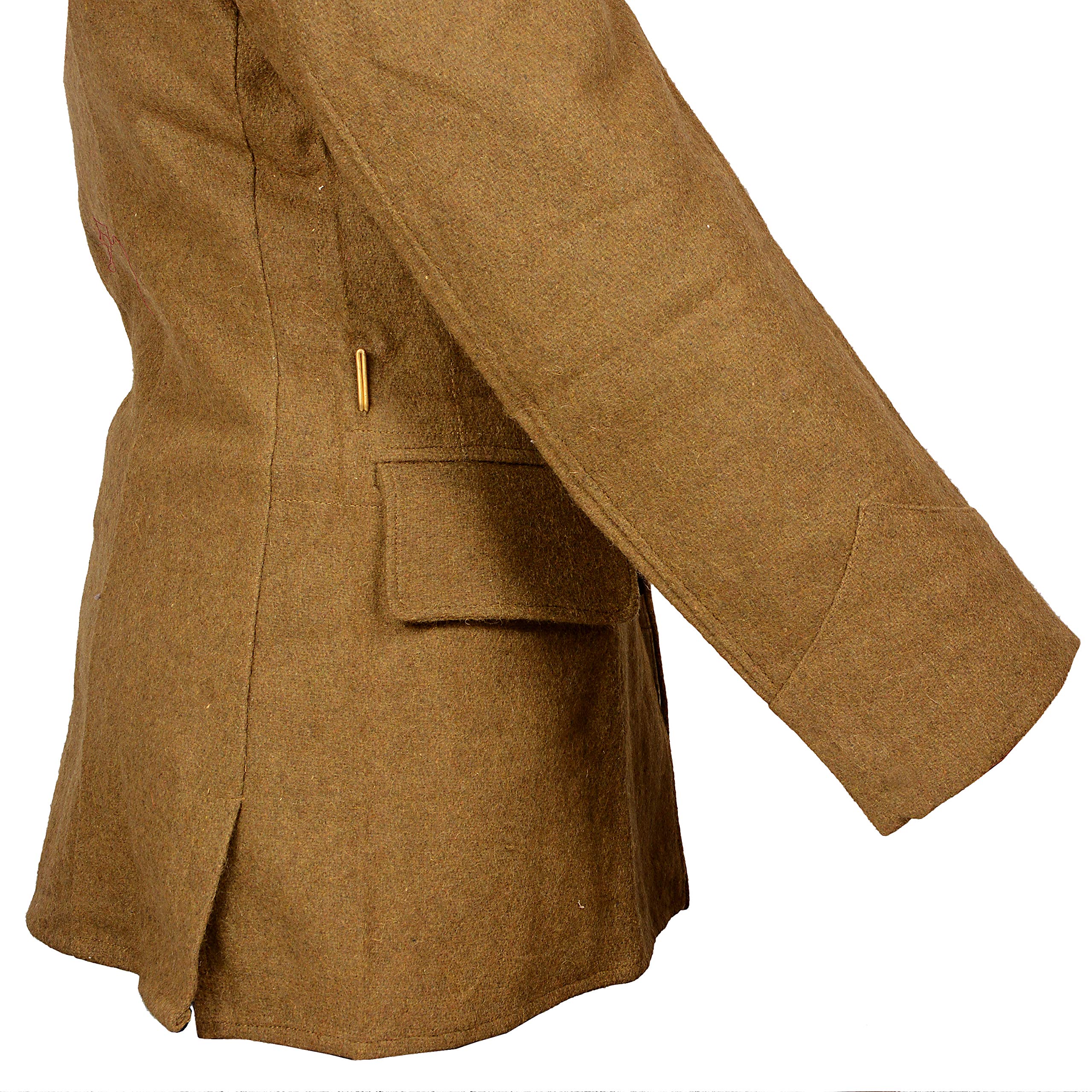 WW1 Canadian Army 1907 Khaki Stand Collar SD Tunic - Authentic Reproduction | 1903 Canadian Service Dress Uniform | Military Reenactment & Historical Costume