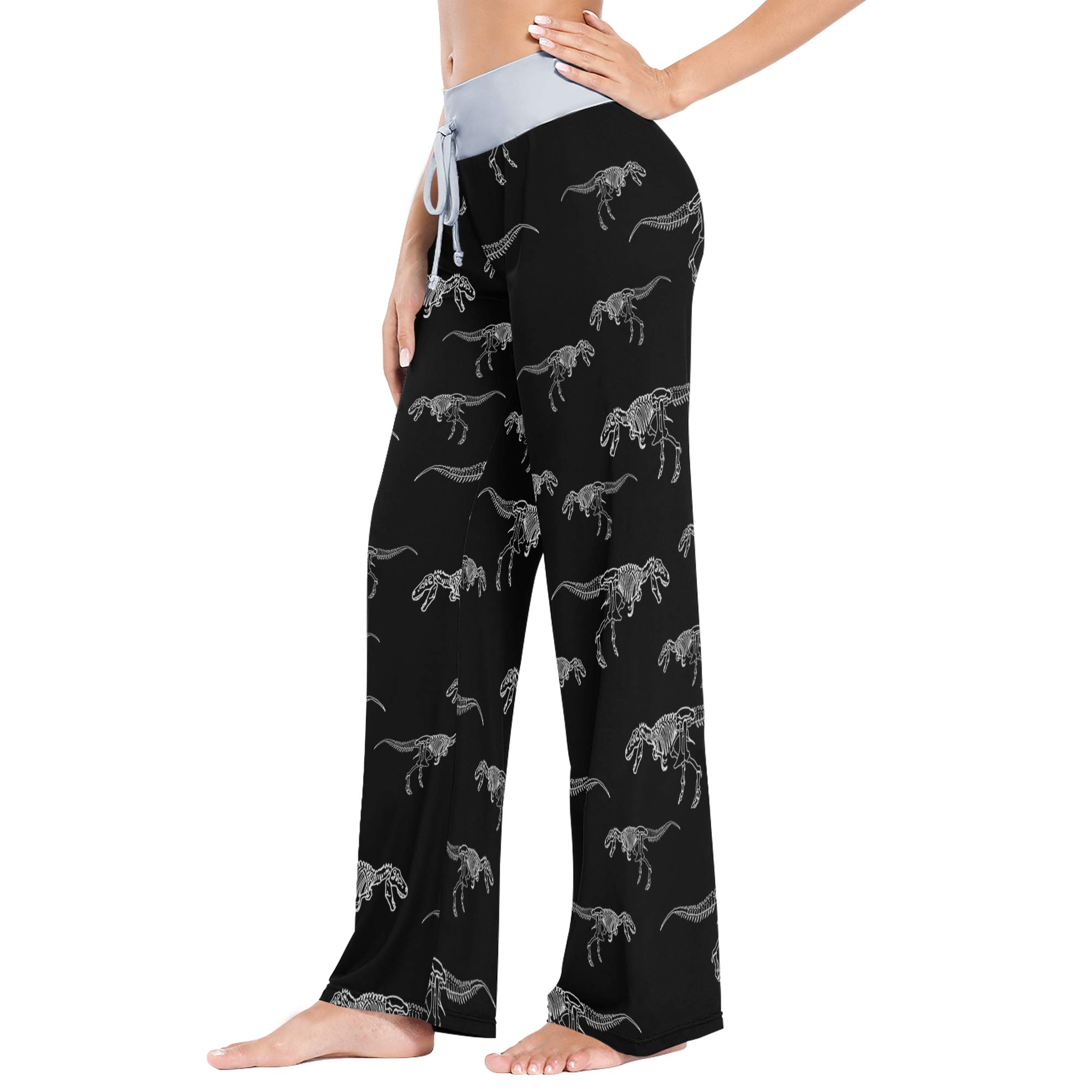 Women's Loose Casual Comfy Pajama Pants with Drawstring - Palazzo Wide Leg Lounge Pants for Sleep, Yoga & Home Relaxation