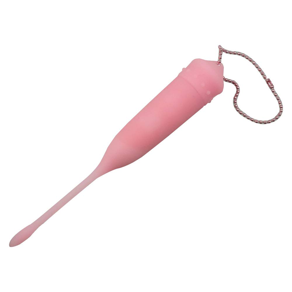 Urethral Dilator Sounds Vibrator with Penis Ring - Pink Adult Sex Toy for Women & Men - Sensual Play & Stretching Enhancement