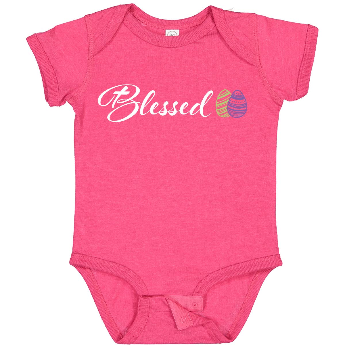 Inktastic Easter Blessed with Green and Purple Eggs Baby Bodysuit - Cute Easter Outfit for Infants & Toddlers - Perfect for Easter Photos, Church, and Family Gatherings