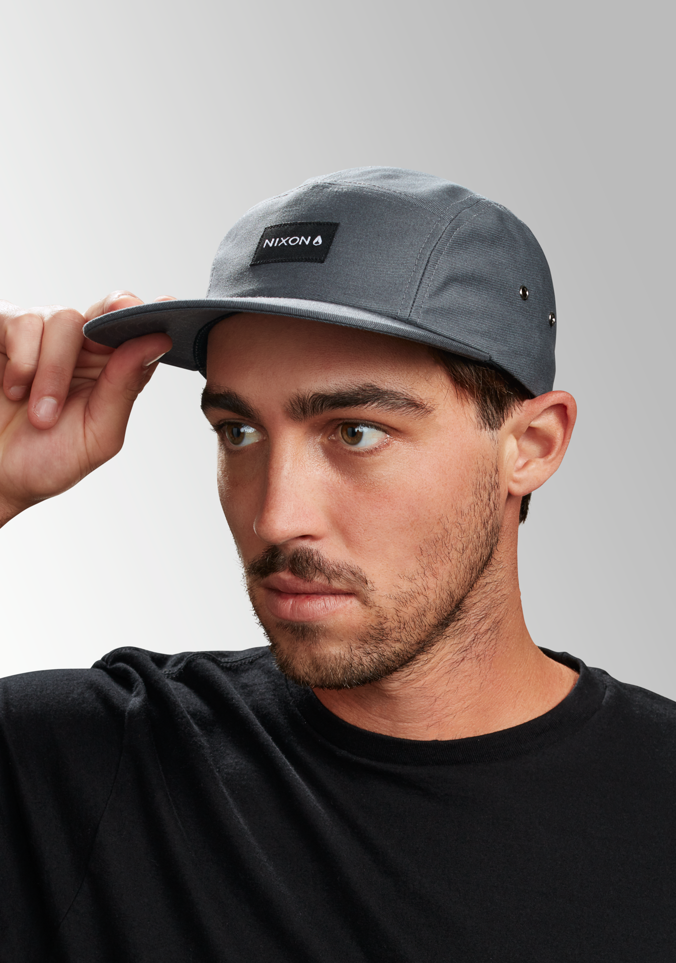 Mikey 5 Panel Hat - Gray Baseball Cap for Men & Women - Casual Outdoor Sun Protection Hat for Running, Hiking, Travel