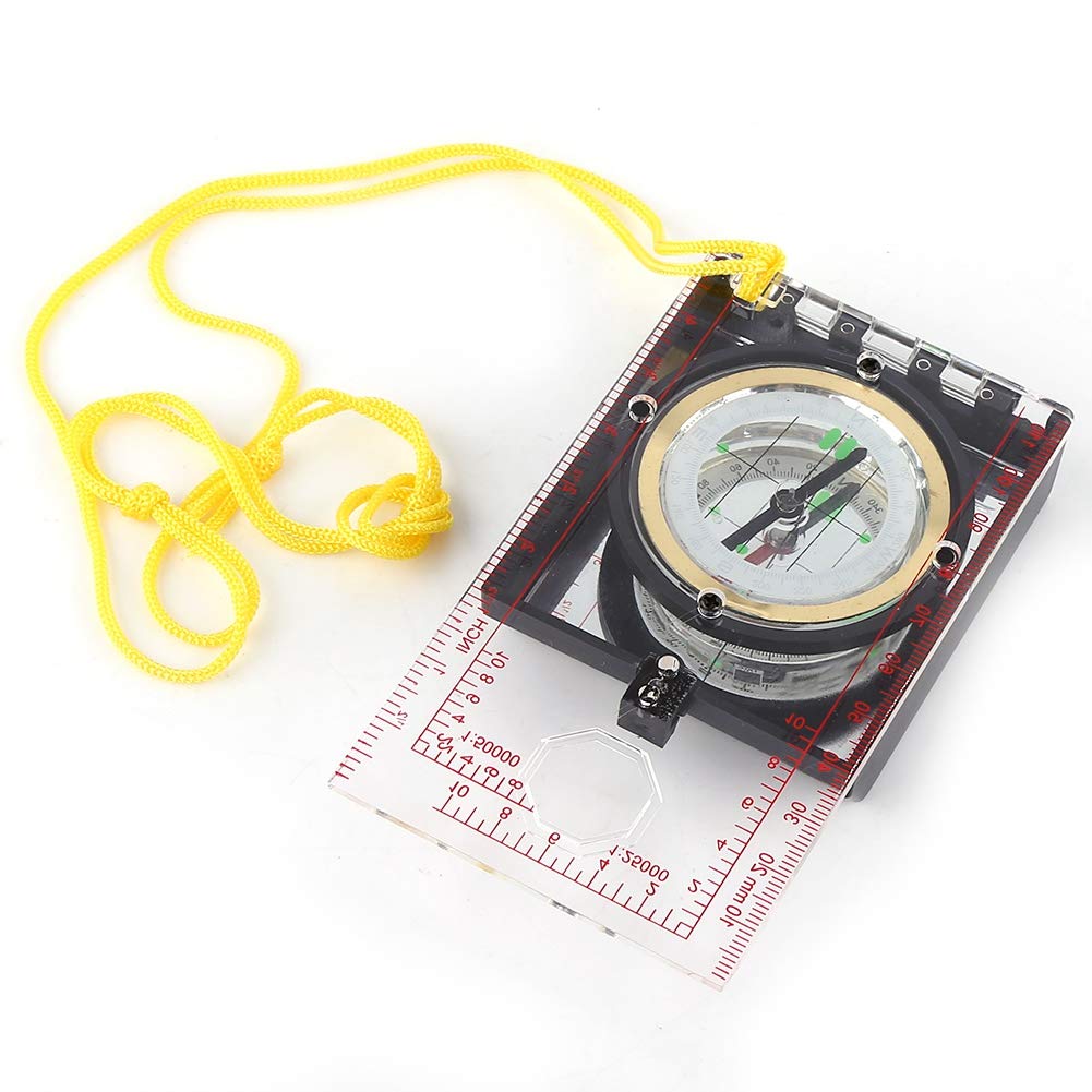 Premium Multi-Functional Map Compass with Mirror, Ruler & Declination - Perfect for Camping, Hiking, Fishing, Orienteering & Outdoor Navigation - Essential Survival Gear for Adventurers