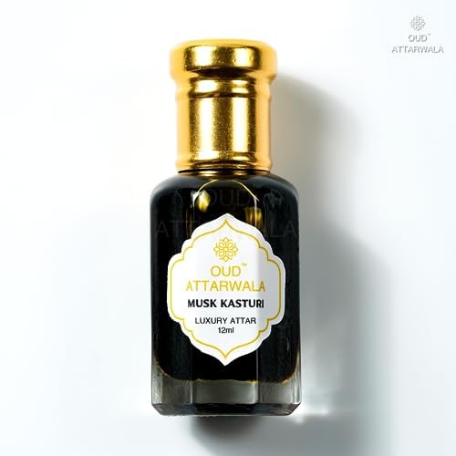 Premium Musk Kasturi Attar (12ml) - Long Lasting Roll On Perfume Oil | Alcohol-Free Unisex Fragrance | Authentic Arabic Scent for Men & Women | Perfect for Daily Wear, Special Occasions & Gift Giving