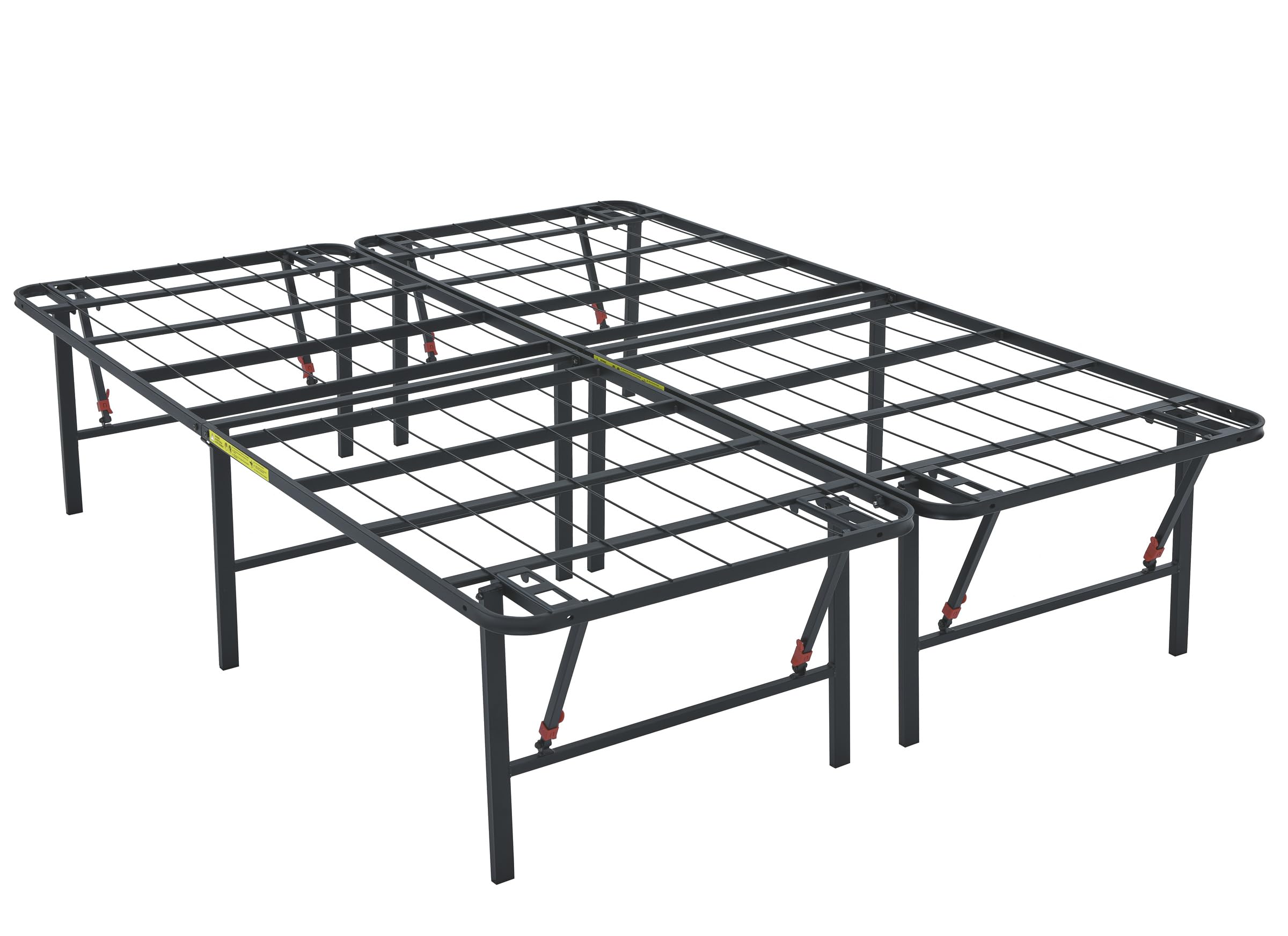 Amazon Basics King Size Bed Frame with Storage - Foldable Metal Platform, Sturdy Steel Construction, No Box Spring Needed, 18