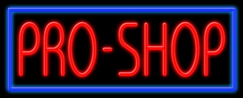 Pro Shop Glass Neon Sign #11465 - Handcrafted in USA | Perfect for Bar, Man Cave & Game Room Decor