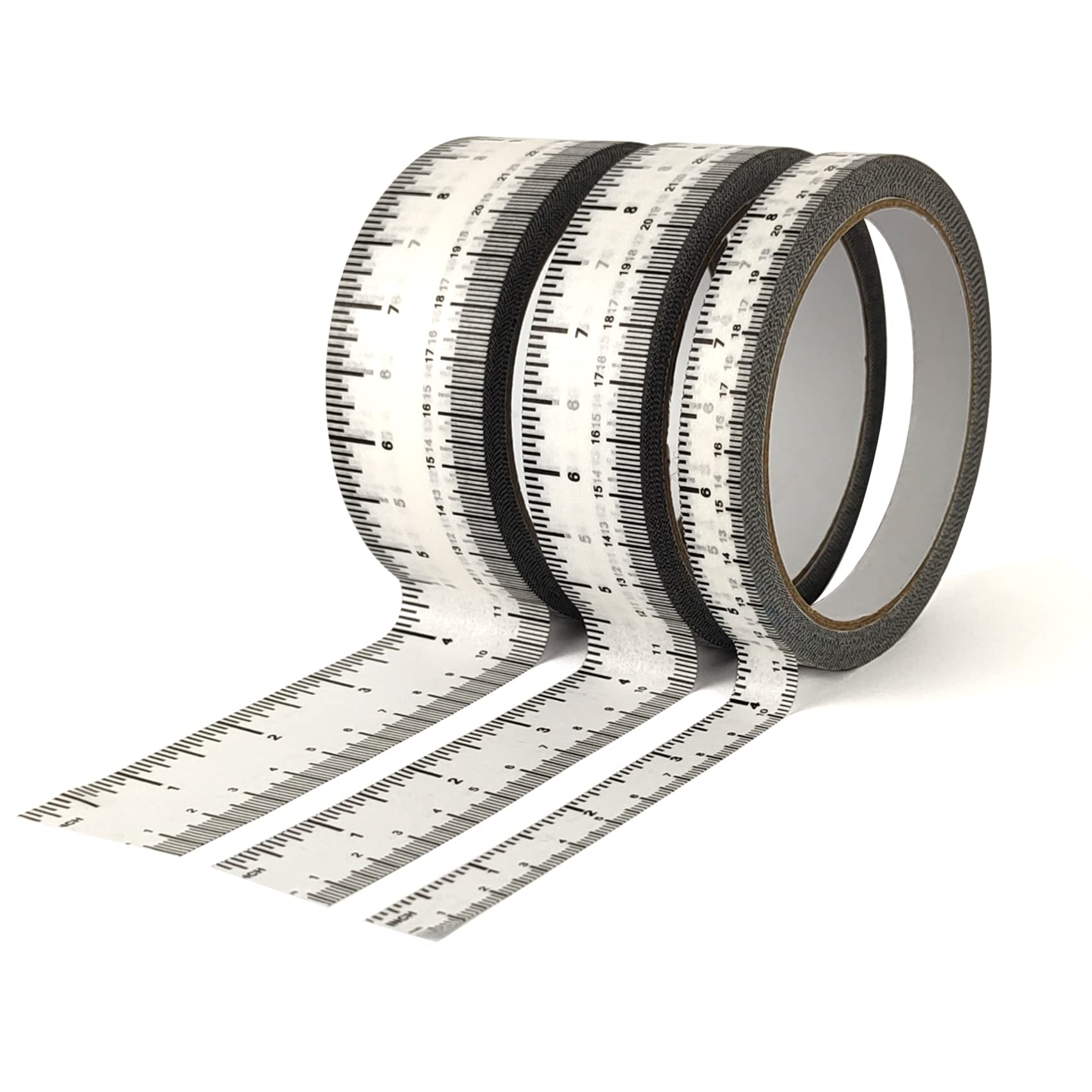 3 Pack Self-Adhesive Measuring Tape - 1/2