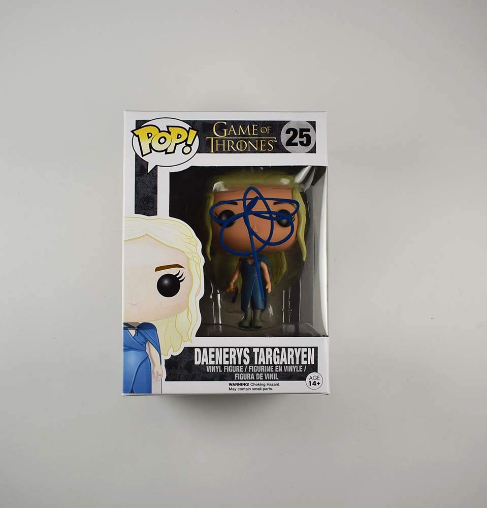 Emilia Clarke Autographed Game of Thrones Daenerys Targaryen Funko Pop #25 - GA Certified Authentic with COA - Perfect for Collectors & GOT Fans Display