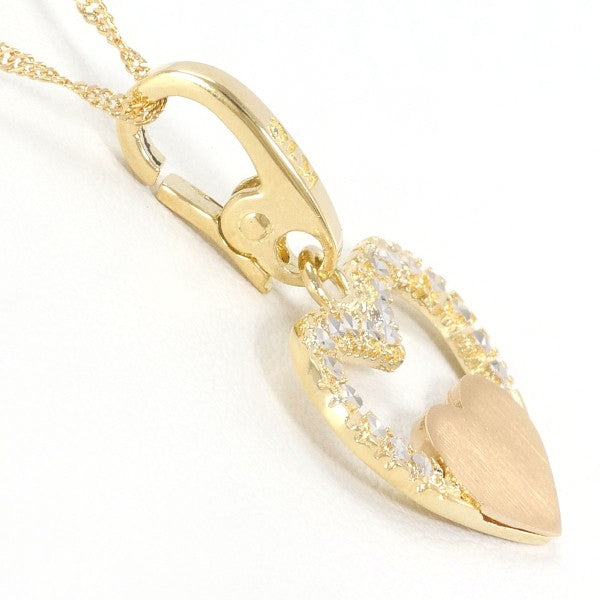 18K Yellow Gold and White Gold Necklace for Women - Elegant Layering Jewelry for Daily Wear, Parties, and Special Occasions