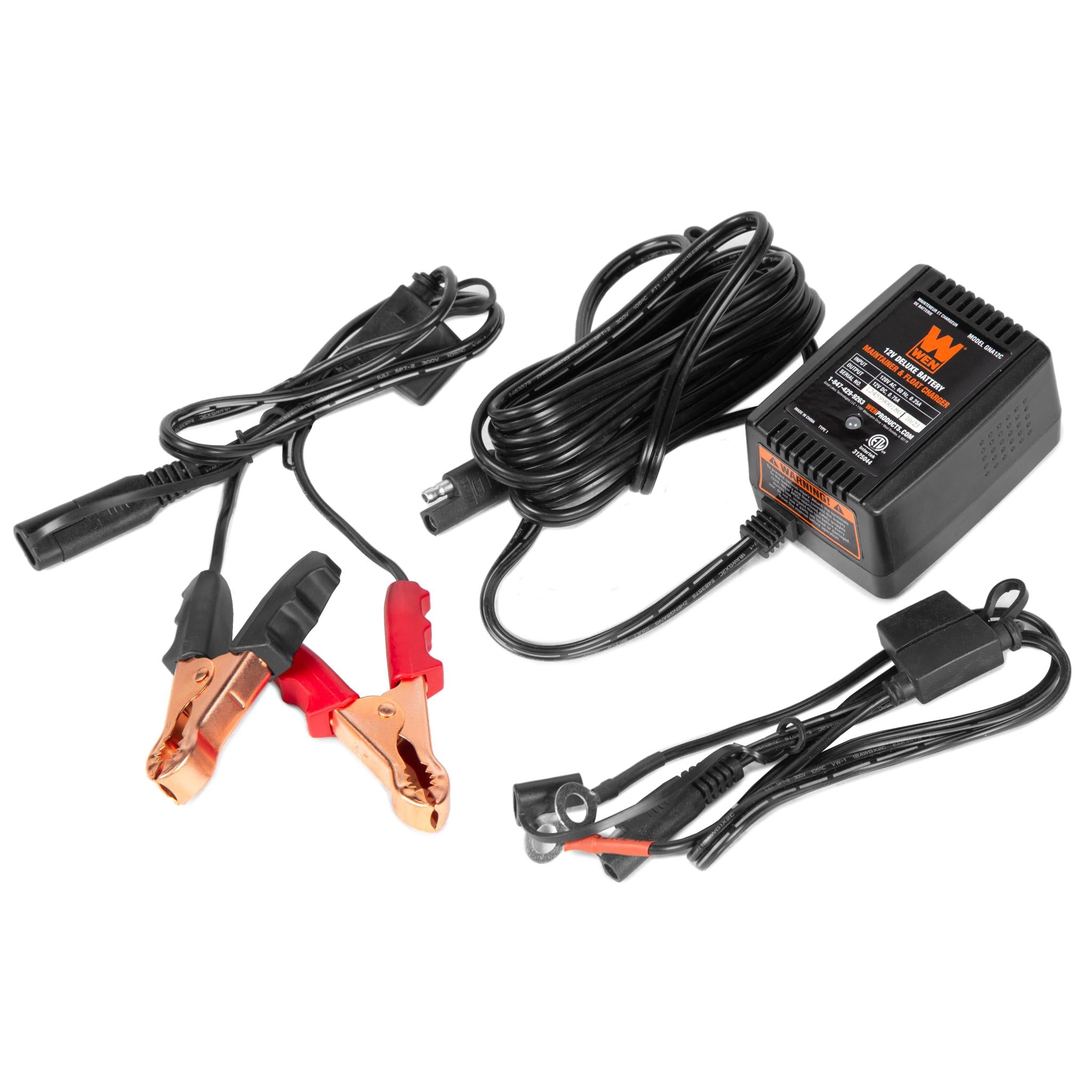 WEN GNA12C 12V Deluxe Battery Maintainer & Float Charger with SAE Quick Connector - Perfect for Car, Motorcycle, Boat & RV Battery Maintenance