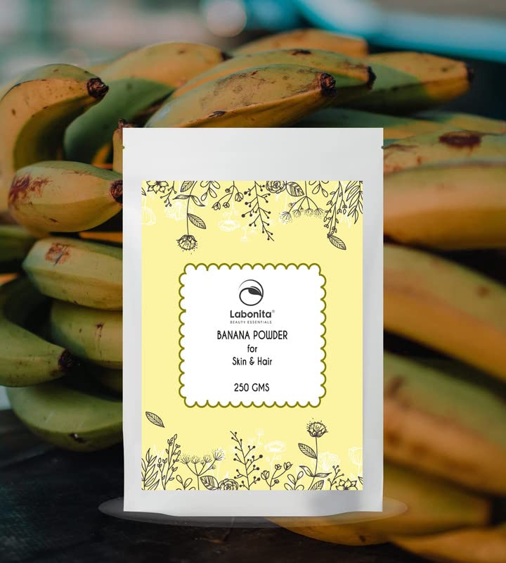 Labonita Banana Powder for Skin & Hair Care - 250g Natural Brightening & Nourishing Powder - Perfect for DIY Face Masks, Hair Treatments & Body Scrubs