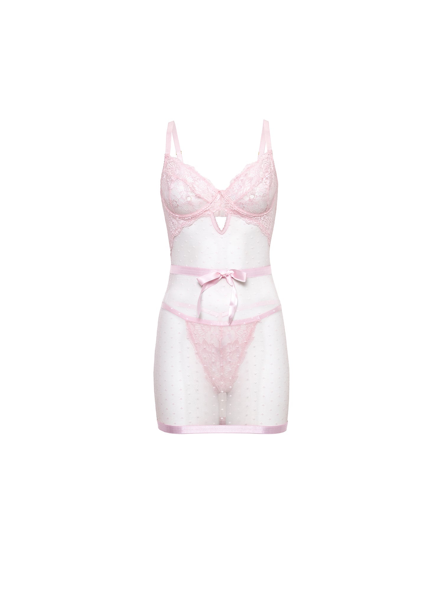 Josie Bow Lace Babydoll Dress - Sexy Lingerie Nightwear for Women, Romantic Date Night Outfit, Valentine's Day Gift Idea