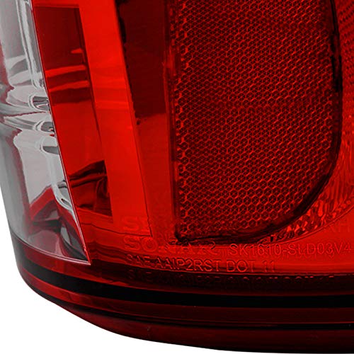 AKKON Red Clear V2 LED Tail Lights Brake Lamps Pair for 2003-2006 Chevy Silverado & 2005-2007 Silverado Hybrid Pickup Truck - Upgrade Your Truck's Style & Safety for Night Driving & Off-Road Adventures