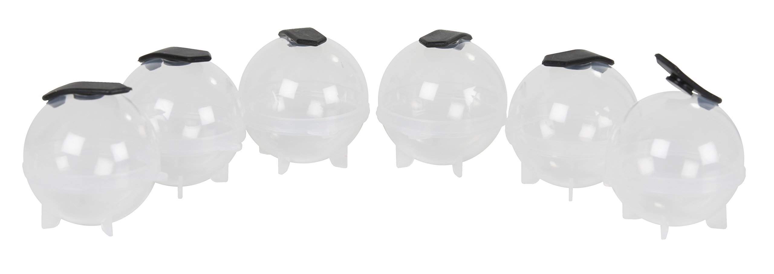 Premium Evriholder Ice Molds Set - 6 Pack Reusable Silicone Ice Ball & Sphere Makers for Whiskey, Cocktails & Beverages - Perfect for Home Bars, Parties & Gift Giving