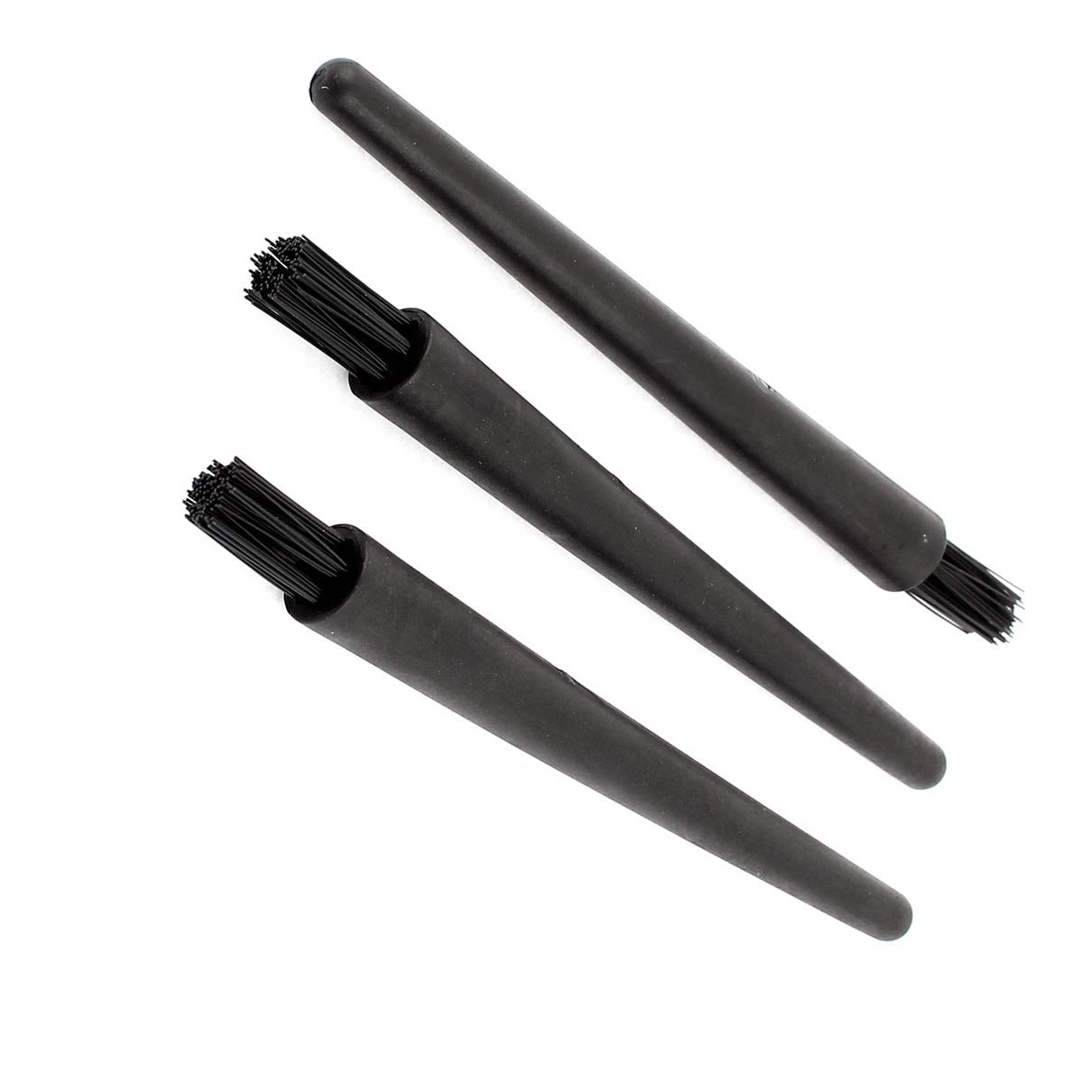 ESD Anti-Static Brush Set - 3-Piece Round Conductive Cleaning Tool Kit (18mm x 8mm) for Electronics, Circuit Boards & Sensitive Equipment Maintenance