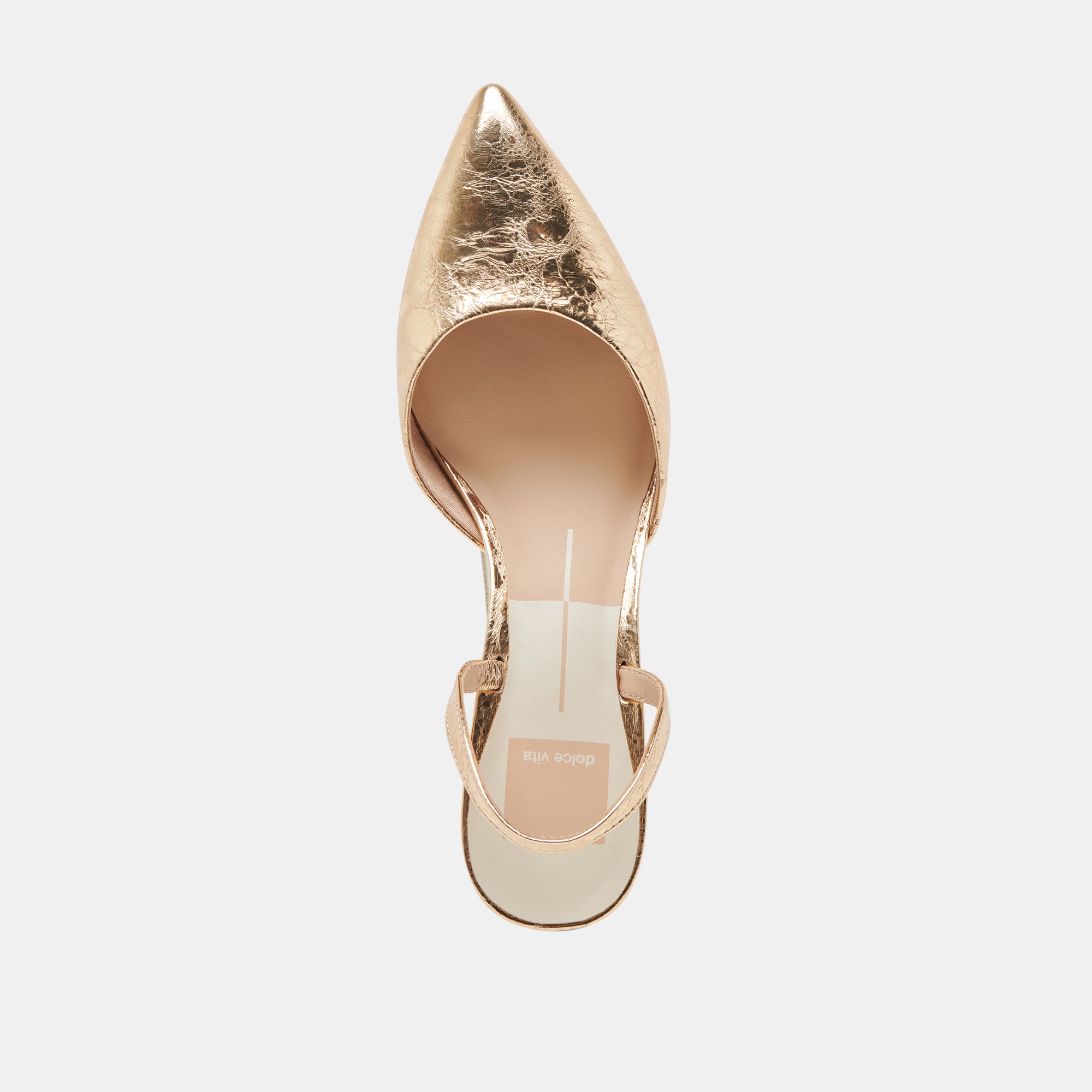 CORSA Women's Gold Distressed Leather Heels - Comfortable High Heel Pumps for Party, Wedding & Evening Events