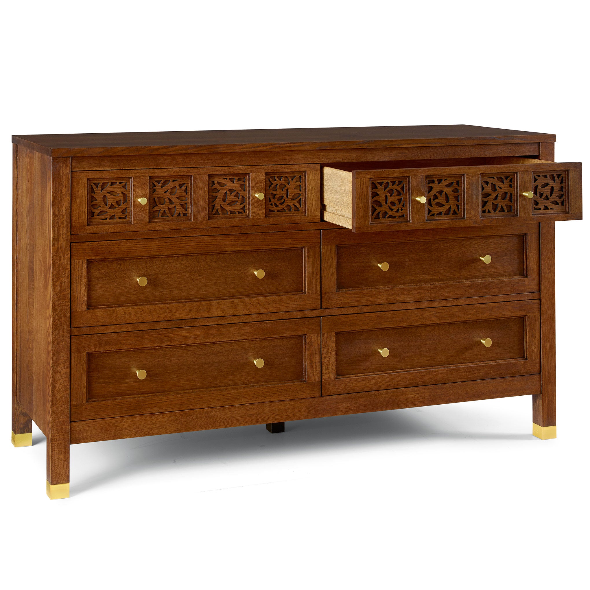 Surrey Hills Six Drawer Dresser - Solid Wood Bedroom Chest of Drawers for Clothes Storage | Perfect for Master Bedroom, Guest Room & Nursery Organization