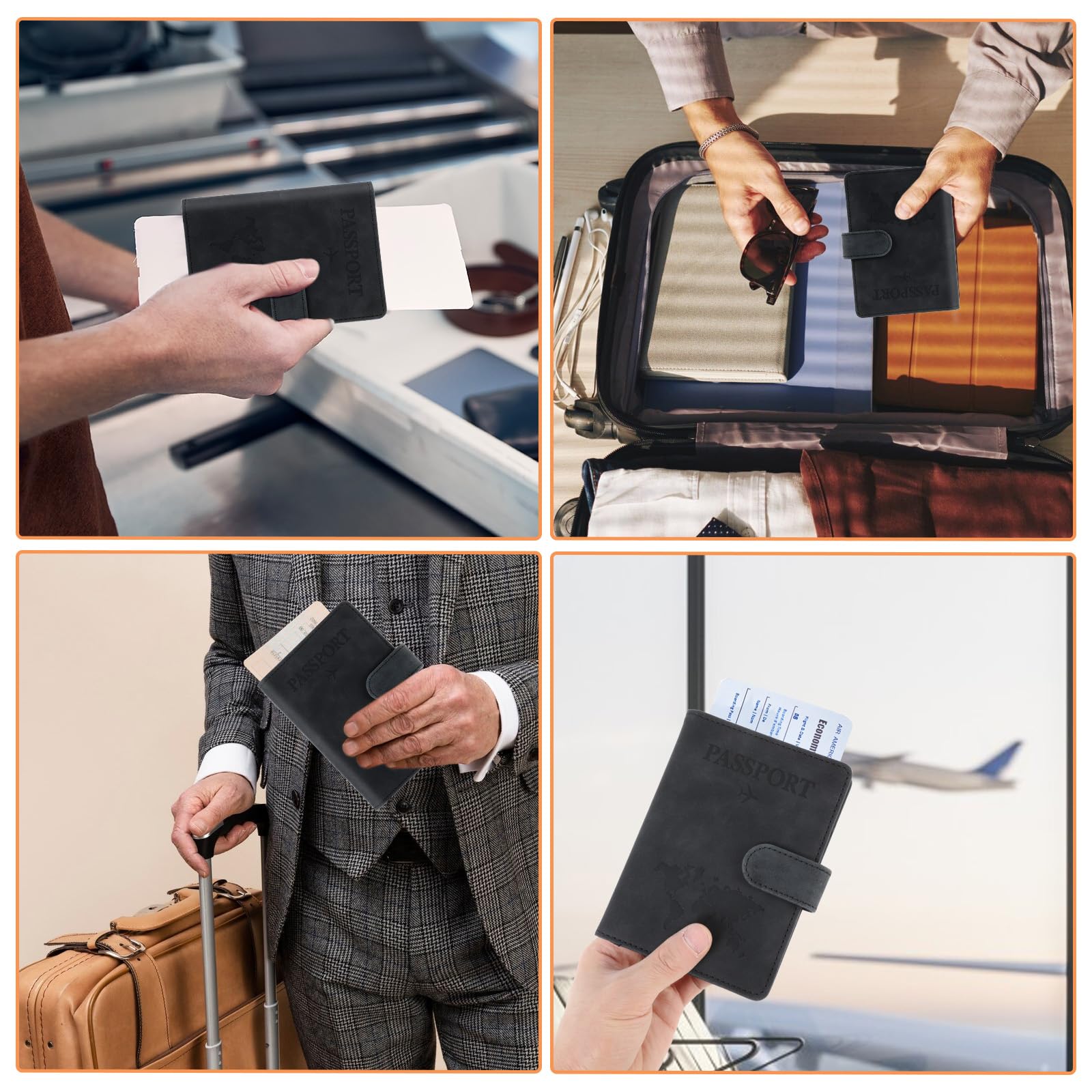 Slim RFID Blocking Passport Holder Wallet - Travel Essentials with Credit Card Slots for Women & Men | Perfect for International Trips, Business Travel & Vacation Accessories