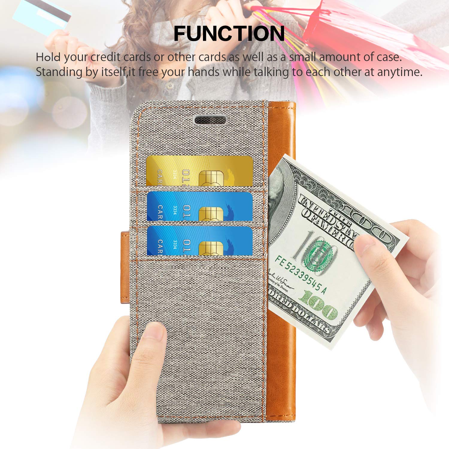 Sony Xperia Z5 Compact Case - Premium Oxford Leather Wallet Cover with Soft TPU Back & Magnetic Flip Closure | Perfect for Business, Travel & Everyday Protection