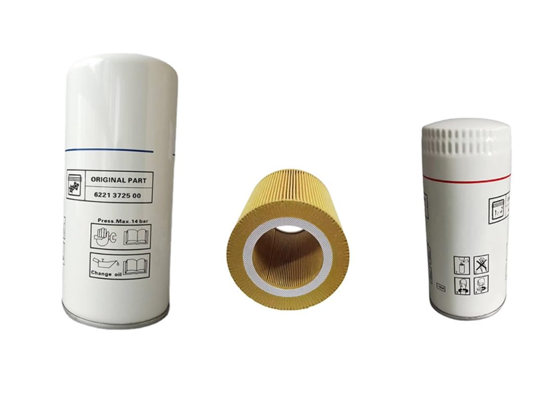 Quincy Air Compressor Filter Service Kit - Fits QGS & QRS30 Models (Part Numbers 6221372550, 6211472250, 6211472350) - Replacement Air Filter for Industrial & Workshop Use
