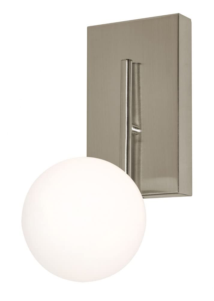AFX METS0512L30D1SN Metropolitan Wall Sconce Light Fixture in Brushed Nickel Finish - Perfect for Bedroom, Hallway, or Living Room Lighting