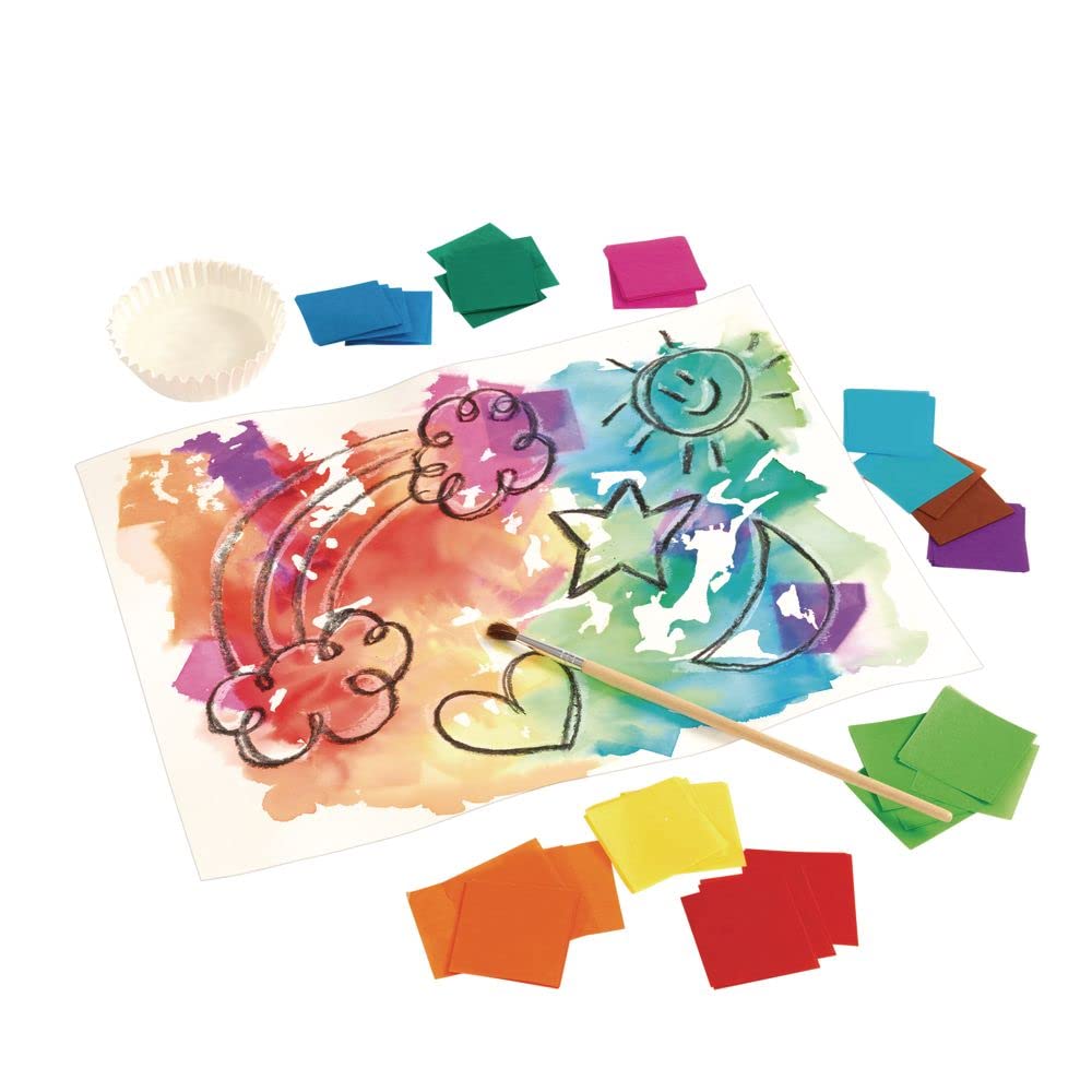 Colorations Mini Bleeding Tissue Art Squares - 5000-Piece Vibrant Craft Paper for Kids' Art Projects, DIY Scrapbooking & Classroom Activities | Perfect for Watercolor Effects, Card Making & School Art Supplies