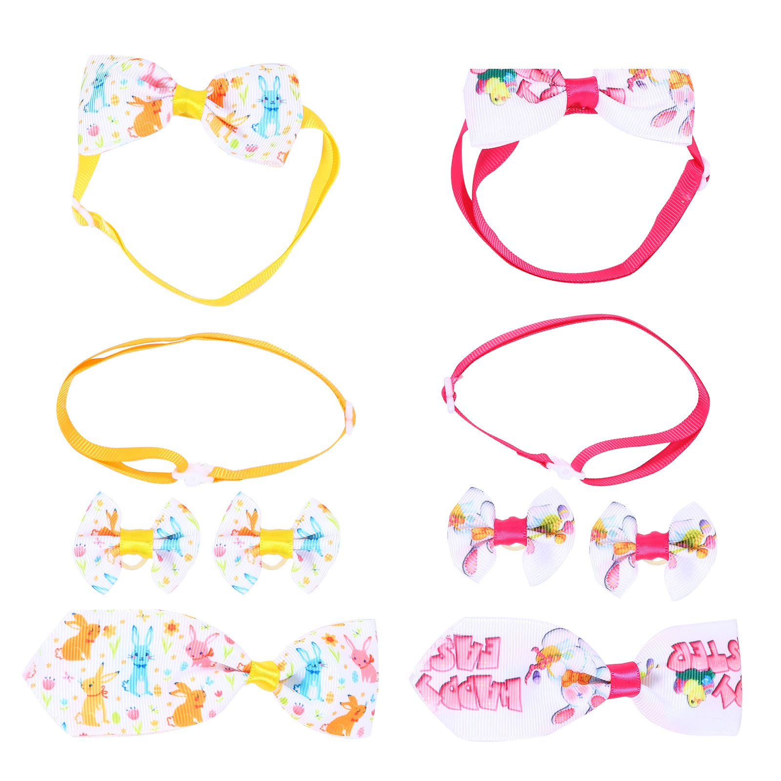 Amosfun 8-Piece Pet Bow Tie Set - Elegant Dog Cat Neck Accessories for Easter, Christmas & Special Occasions | Perfect for Pet Parties, Photo Shoots & Holiday Dress Up