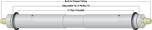 SeaSense Roller Shaft with Grease Fitting - Heavy Duty Marine Bearing System for Boat Trailers & Docks - Perfect for Smooth Rolling & Long-Lasting Performance