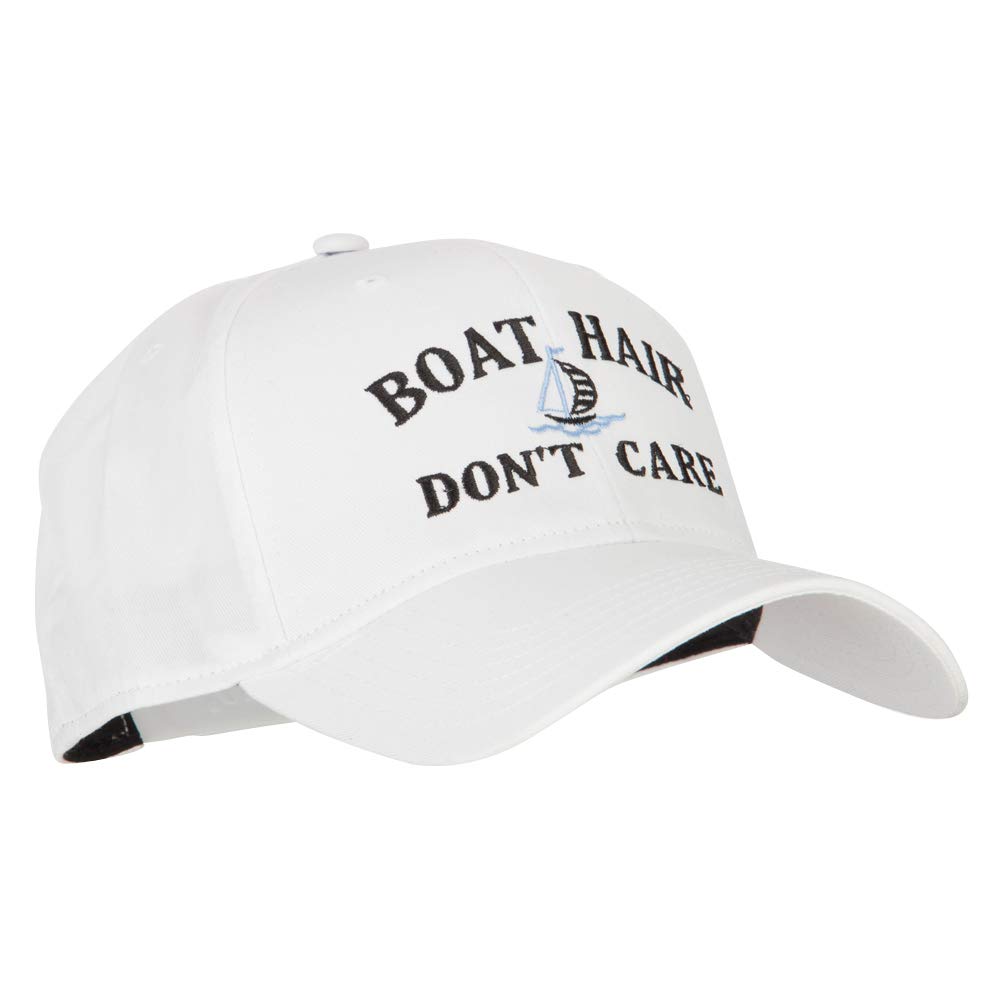 Boat Hair Don't Care Embroidered Cotton Baseball Cap - Adjustable Solid Pro Hat for Men & Women - Perfect for Boating, Fishing, and Outdoor Activities