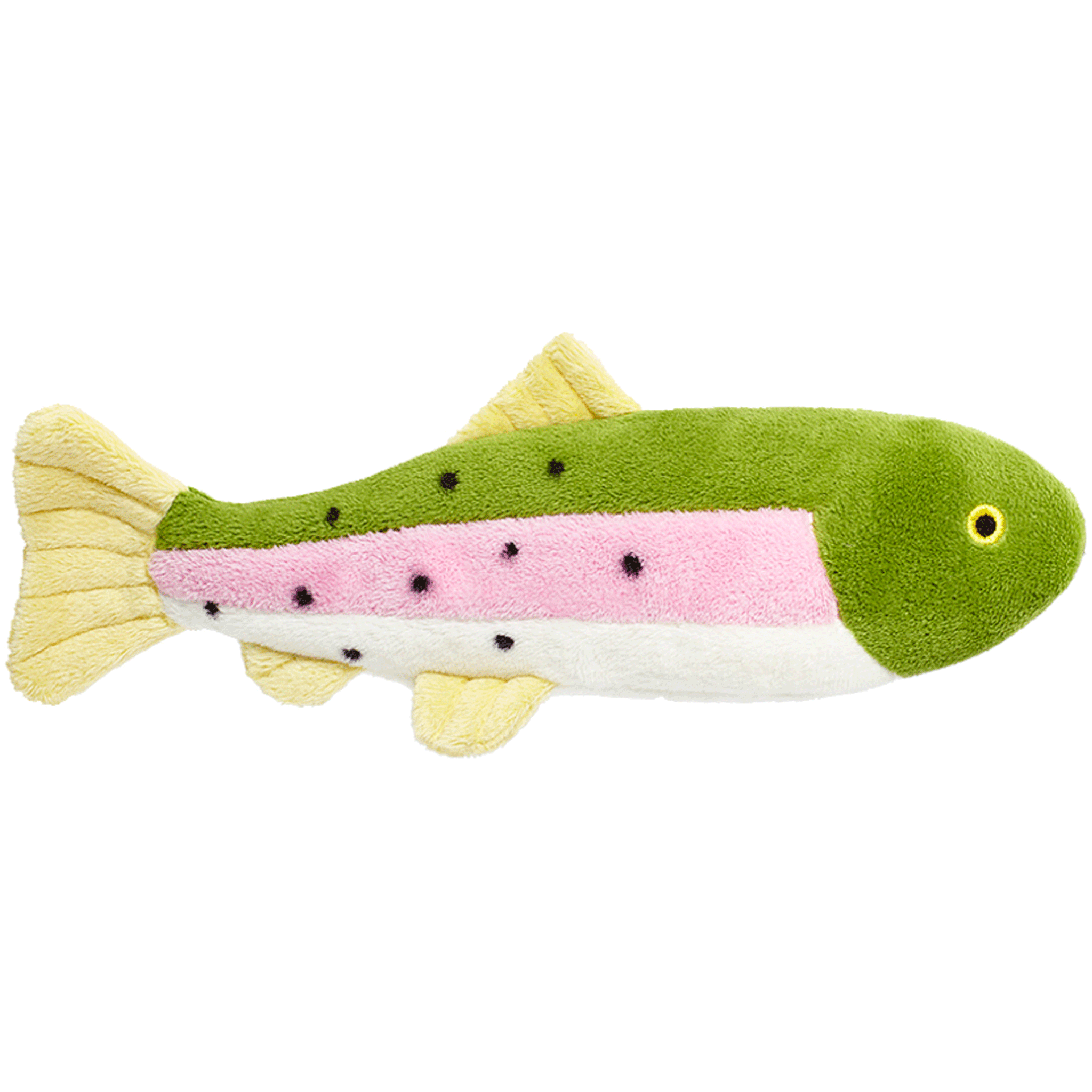 Fluff & Tuff Burt Lake Trout Dog Toy - Durable Plush Chew Toy for Medium & Large Dogs - Perfect for Fetch, Tug-of-War & Cuddling Playtime