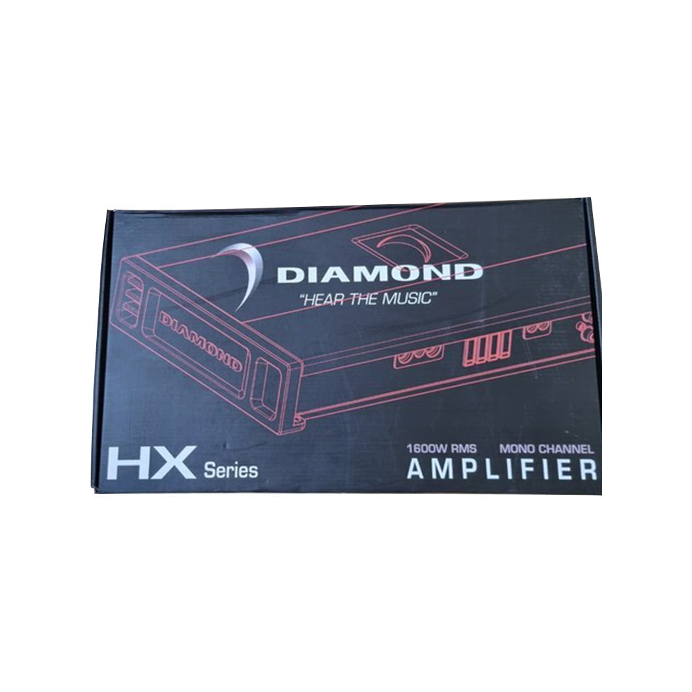 Diamond Audio HX1600.1D 1600W RMS HEX Series Class D 1 Ohm Stable Monoblock Car Amplifier - Refurbished | Powerful Bass Boost for Car Audio Systems | Perfect for Car Enthusiasts & Sound Competitions