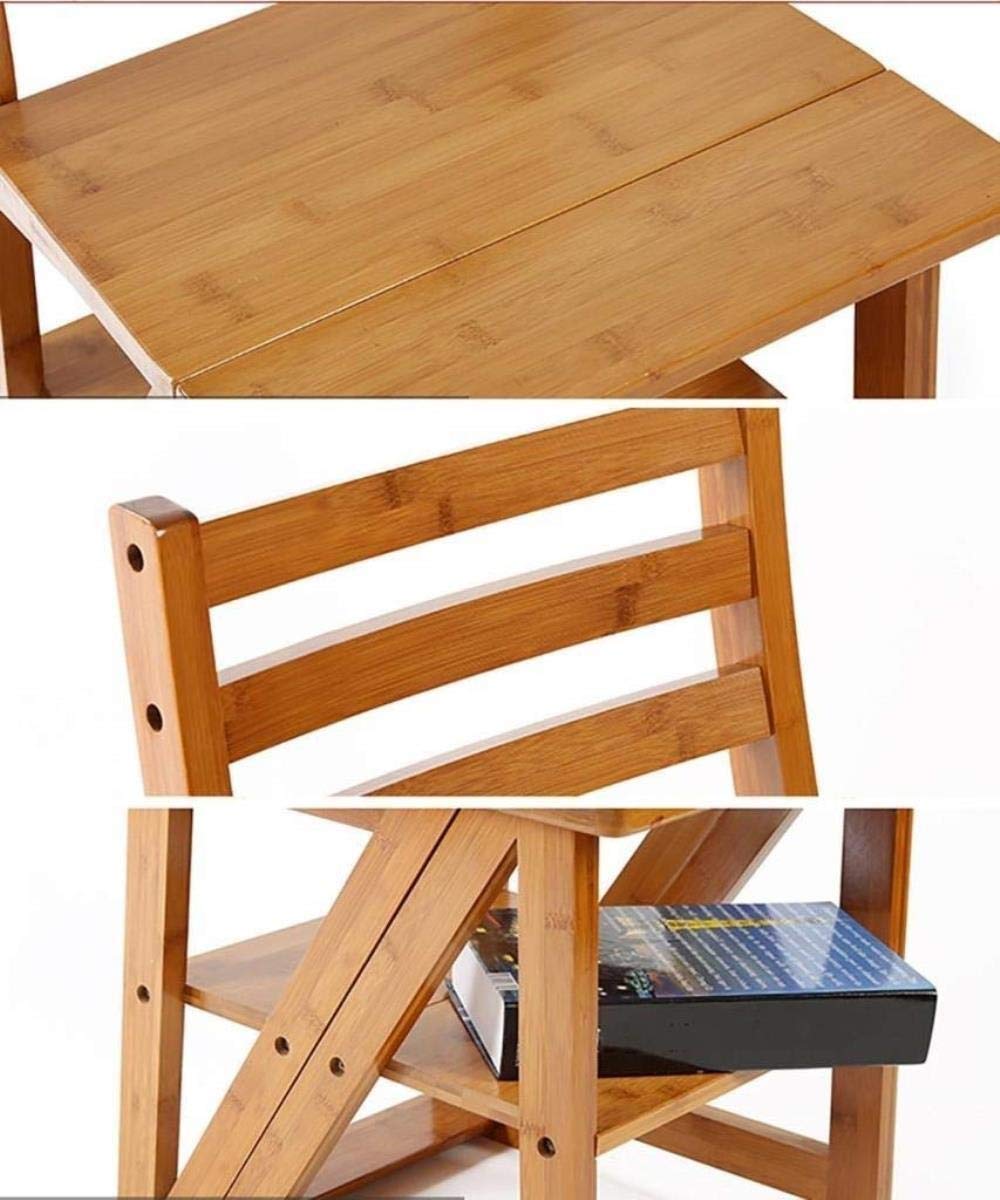 Foldable Bamboo Step Stool for Home, Multi-Functional Climbing Ladder Stool for Indoor Use - Perfect for Kitchen, Bathroom, and Storage Access