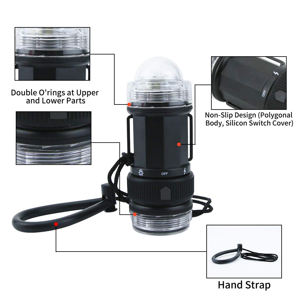 Best Scuba Diving Flashlight - 10000 Lumens Waterproof Dive Light with LED, Rechargeable Underwater Torch for Night Diving, Spearfishing, Cave Exploration & Outdoor Adventures