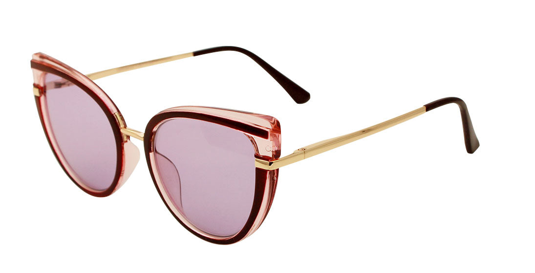 Stylish Translucent Maroon Sunglasses 7700 - UV Protection Polarized Lenses for Men & Women - Perfect for Beach, Driving, and Outdoor Activities