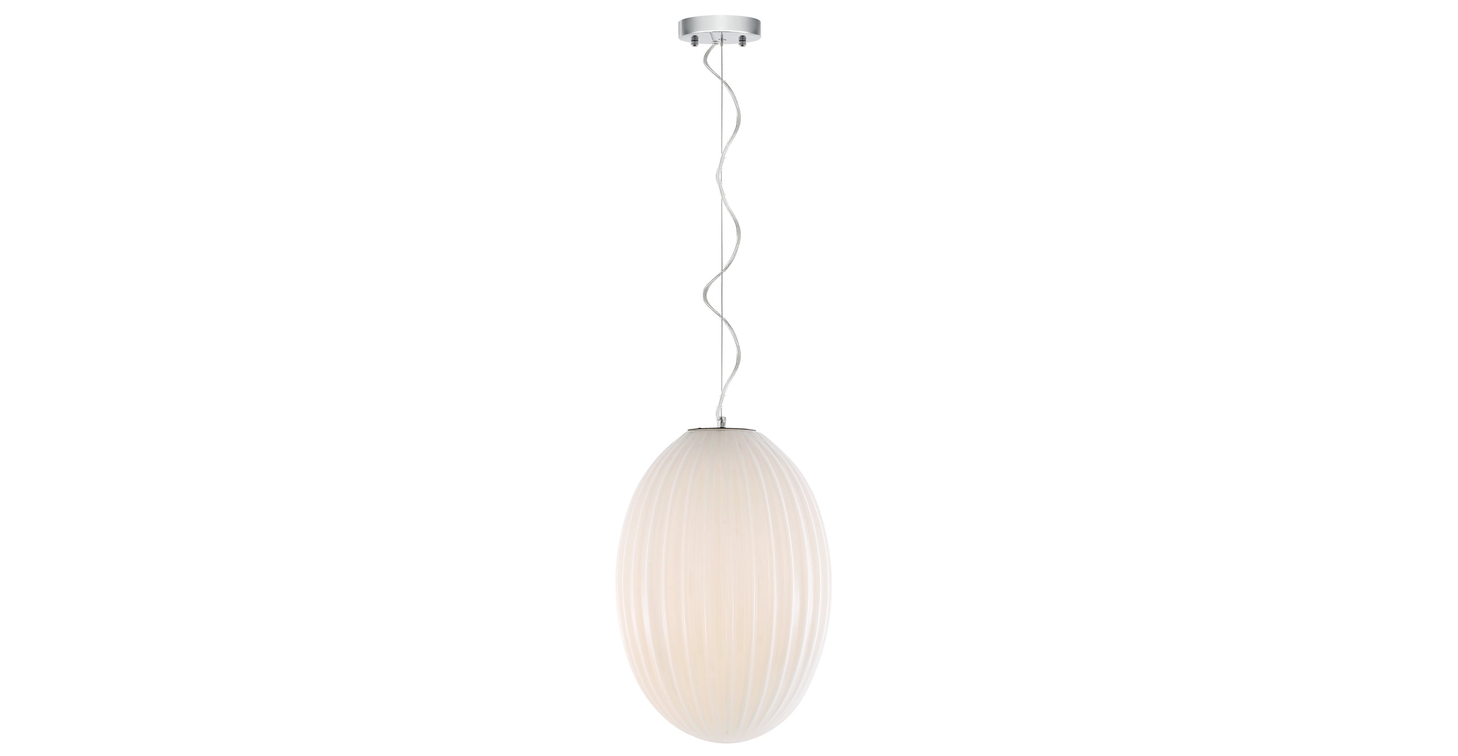 Opal 12 Glass Pendant Light - Elegant White Frosted Glass Shade for Dining Room, Kitchen Island & Bedroom Lighting