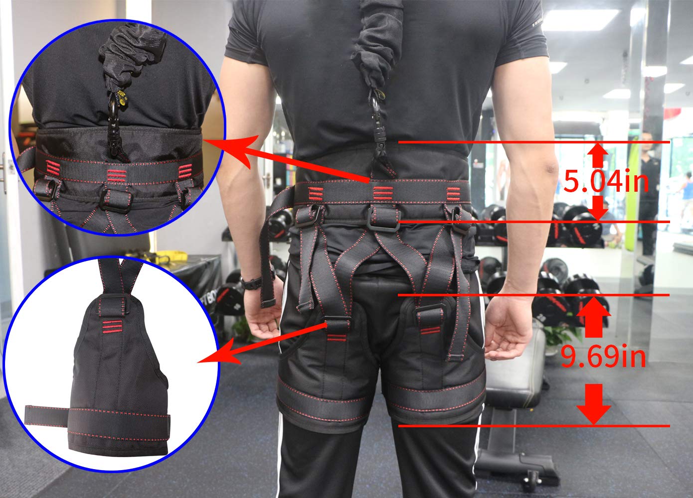 DASKING Upgraded Heavy Duty Yoga Bungee Rope - Resistance Training Belt for Home Gym, Fitness & Workout - Perfect for Yoga, Pilates, Strength Training & Stretching Exercises