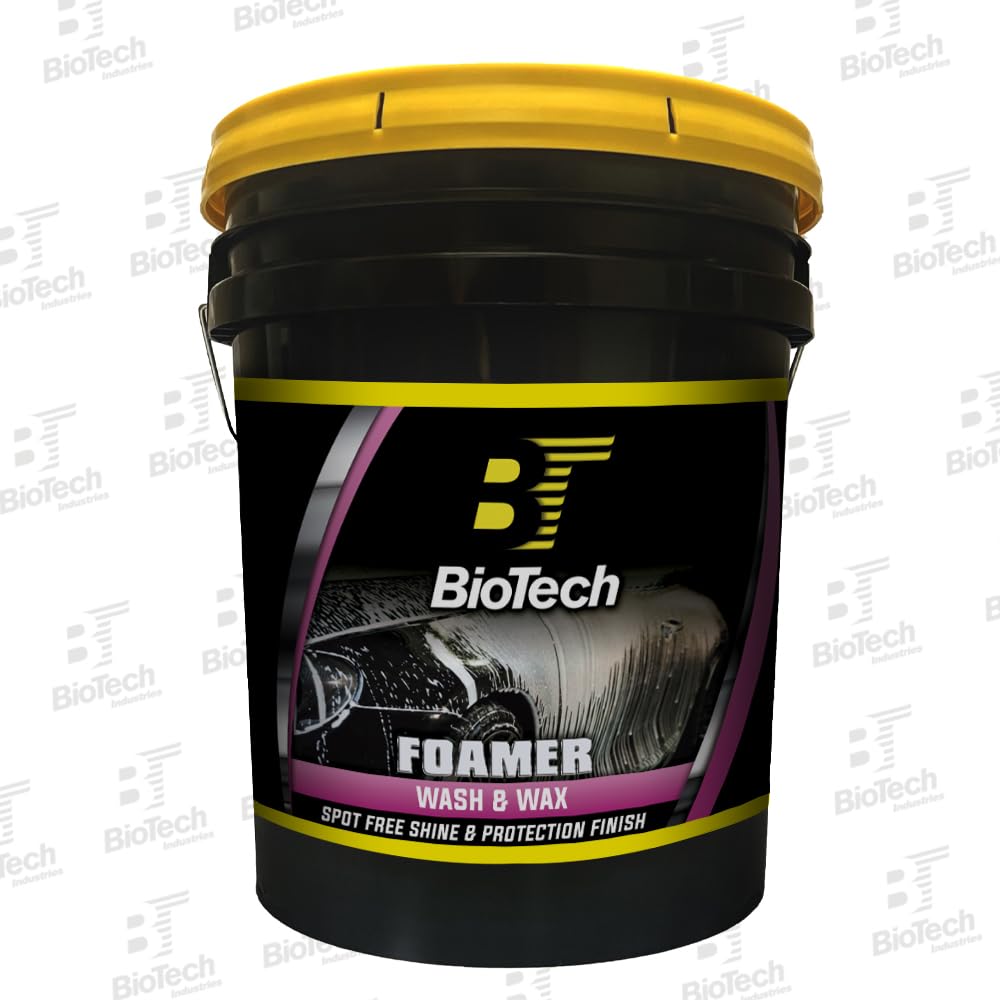 BioTech Foamer Wash & Wax Concentrated Car Soap - Cherry Scented Thick Formula (2 Pack) for Shiny, Protected Vehicles - Perfect for Cars, Trucks & Motorcycles