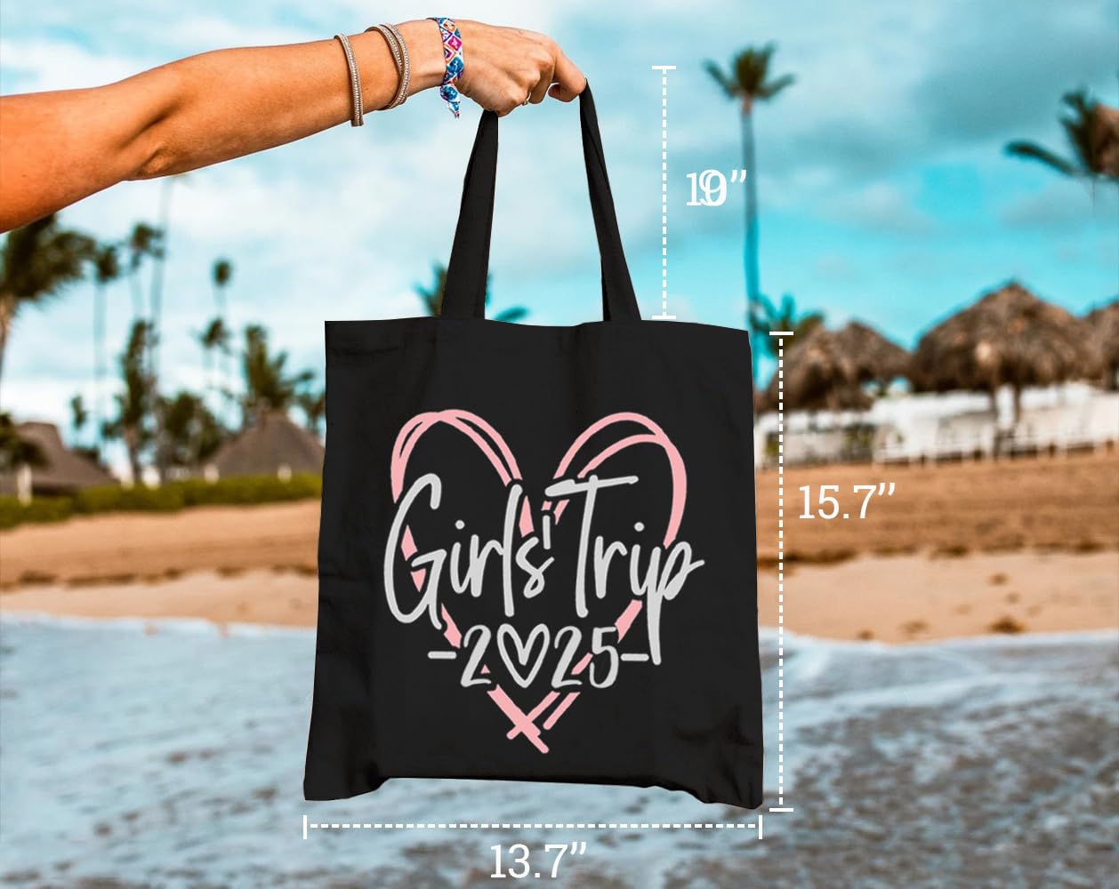 Stylish Canvas Tote Bag for Women - Eco-Friendly Reusable Shoulder Bag - Perfect for Shopping, Beach Trips & Daily Use - Great Gift for Friends & Aesthetic Lovers 2024