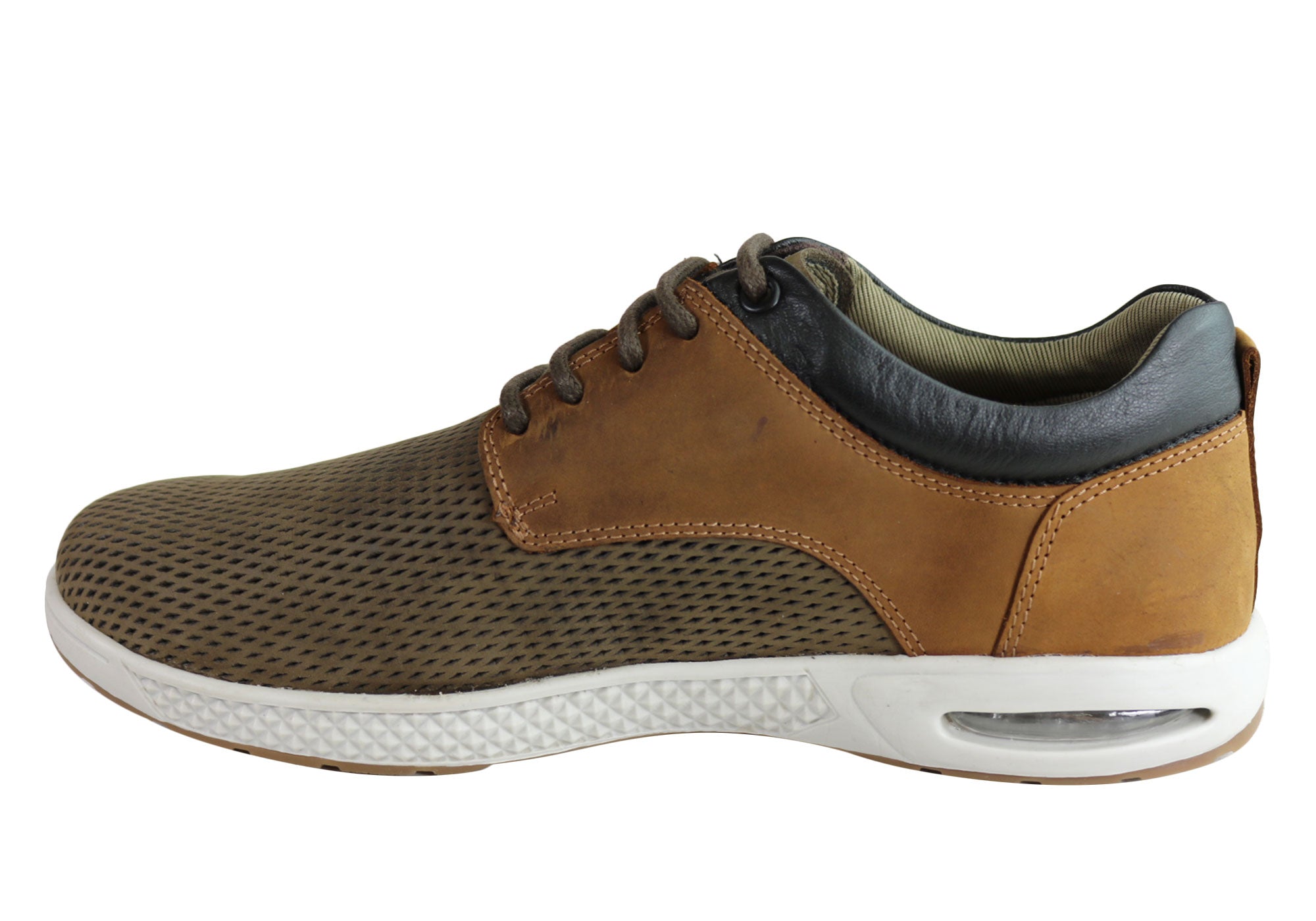 Ferricelli Burke Men's Genuine Leather Lace-Up Casual Shoes - Handcrafted in Brazil - Perfect for Office, Dating & Everyday Wear