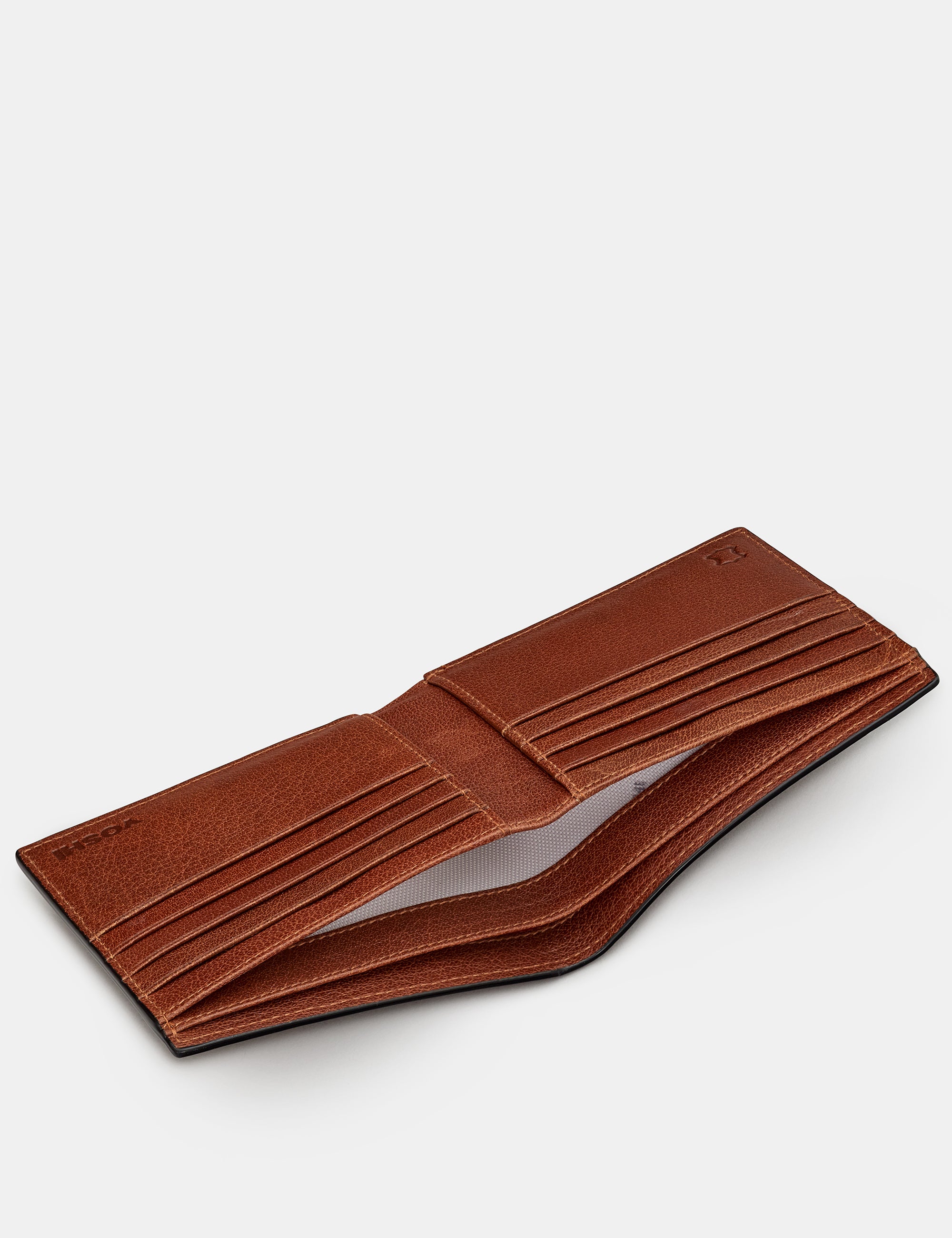 Premium Two-Fold East West Brown Leather Wallet for Men - Slim RFID Blocking Bifold Wallet with Card Slots & Cash Pocket - Perfect for Everyday Use, Travel & Gifting